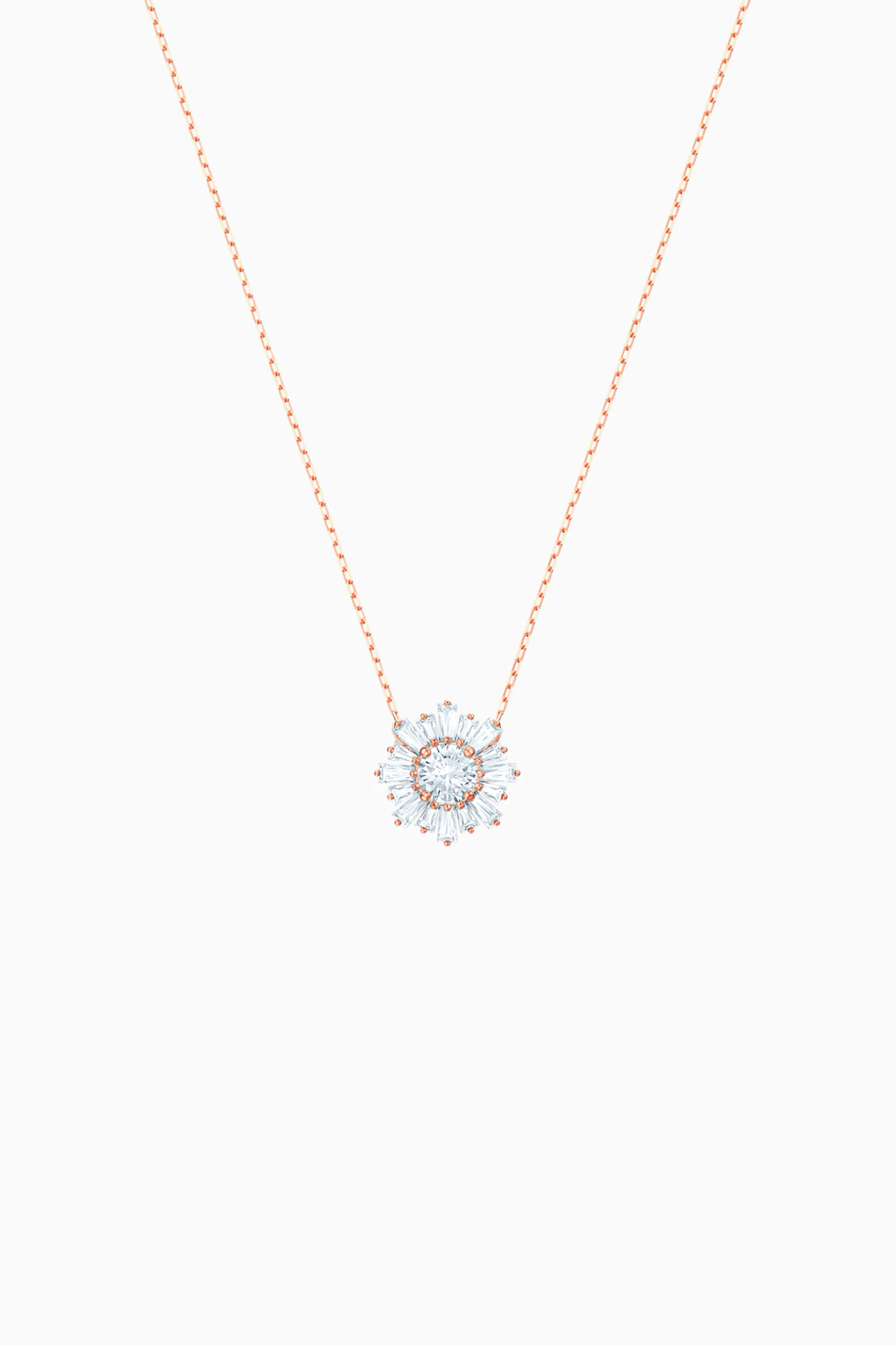 Swarovski Sunshine Pendant, White, Rose-gold tone plated - 5451376