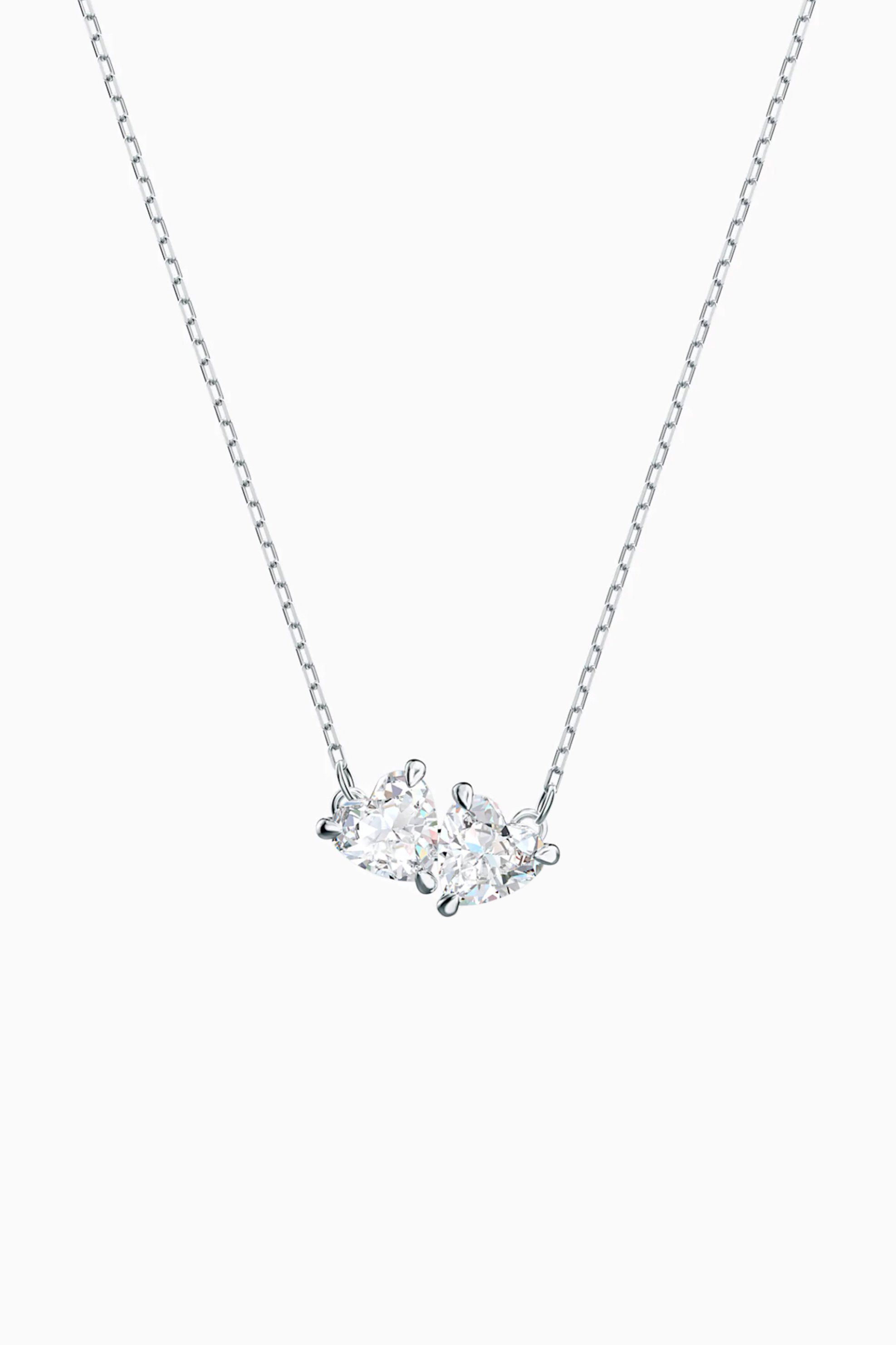 Swarovski Attract Soul Necklace, White, Rhodium plated