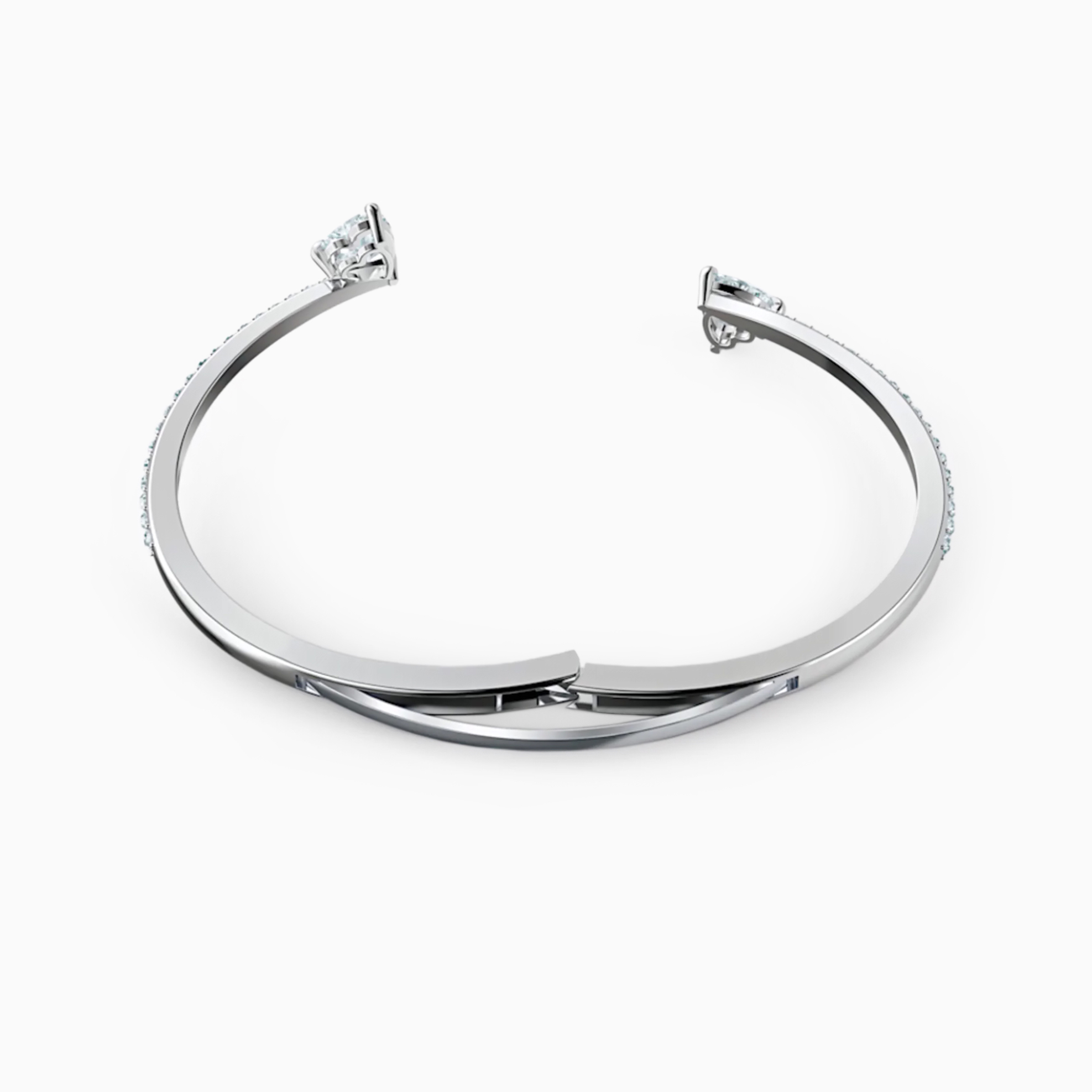 Swarovski Attract Soul Heart Bangle White Rhodium Plated - 5518814