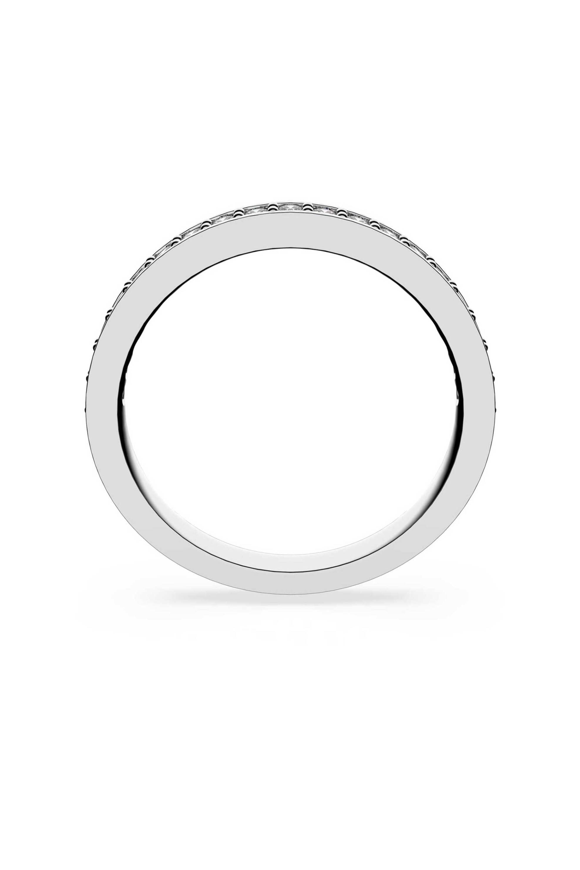 Swarovski γυναικείο δαχτυλίδι λευκό, επιμετάλλωση ροδίου "Matrix" (50) - 1121065 φωτογραφία