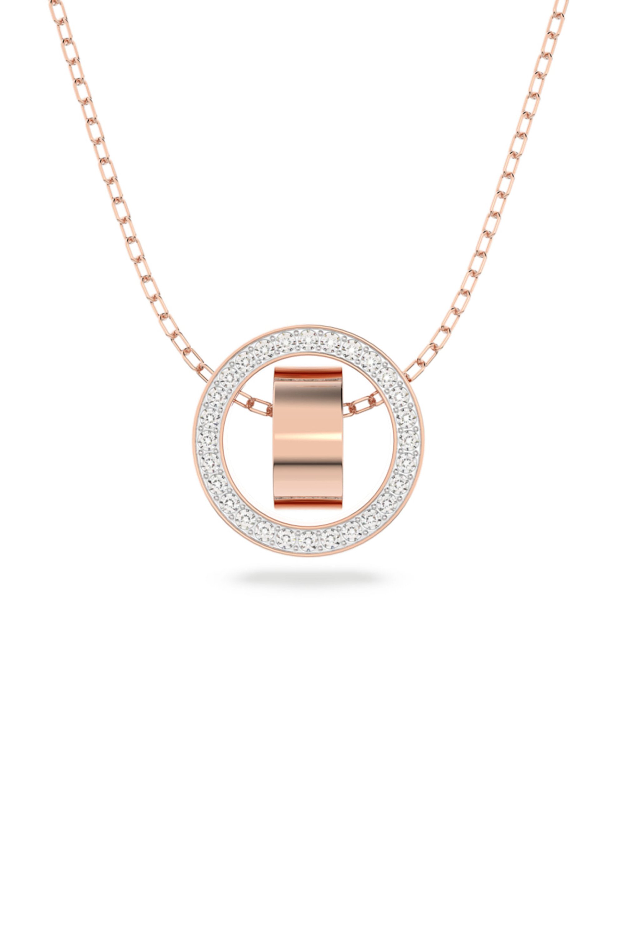  Swarovski Hollow Pendant Circle, White, Rose-Gold Tone Plated - 5636500 2025