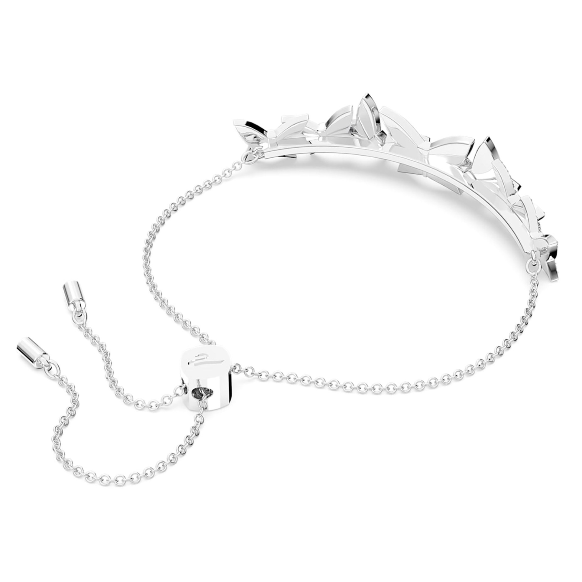 Swarovski Γυναικείο Βραχιόλι Πεταλούδα Λευκό Επιμετάλλωση Ροδίου Lilia - 5636429