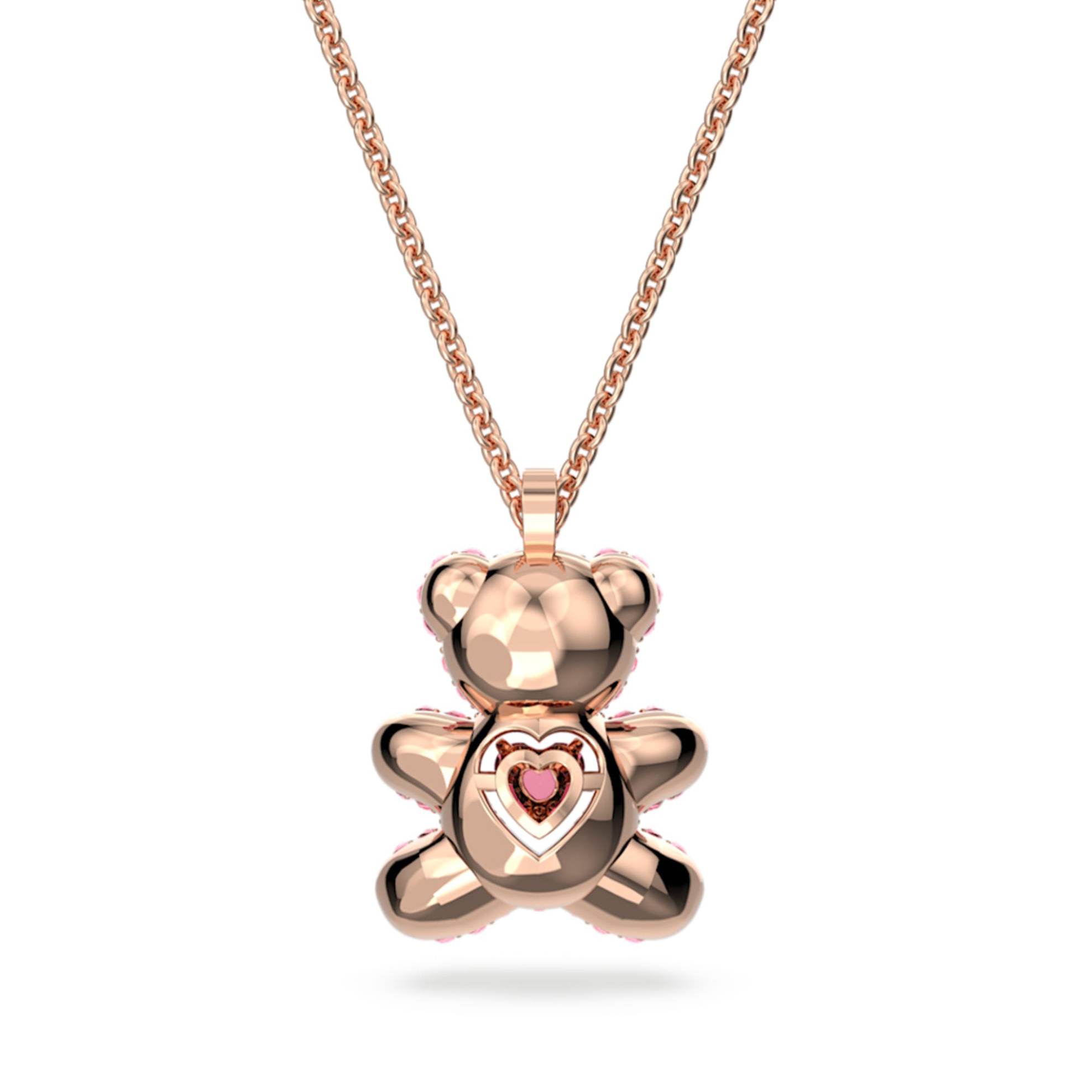 Swarovski Γυναικείο Μενταγιόν Αρκούδα Ροζ Επιμετάλλωση σε Χρυσαφί Τόνο Teddy - 5642976