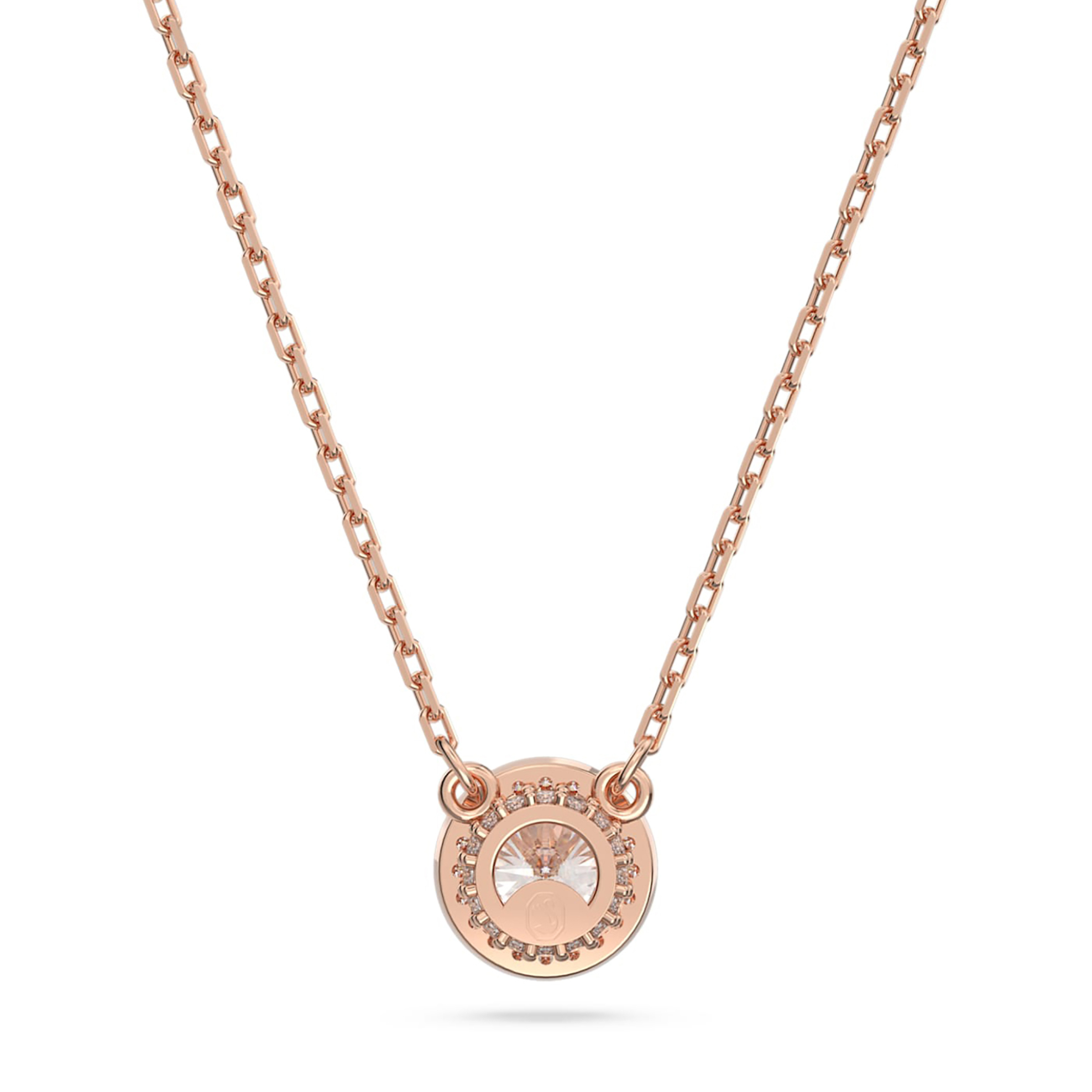 Swarovski γυναικείο μενταγιόν στρογγυλή κοπή, pavé, λευκό, επιμετάλλωση σε ροζ χρυσαφί τόνο "Constella" - 5636272 φωτογραφία