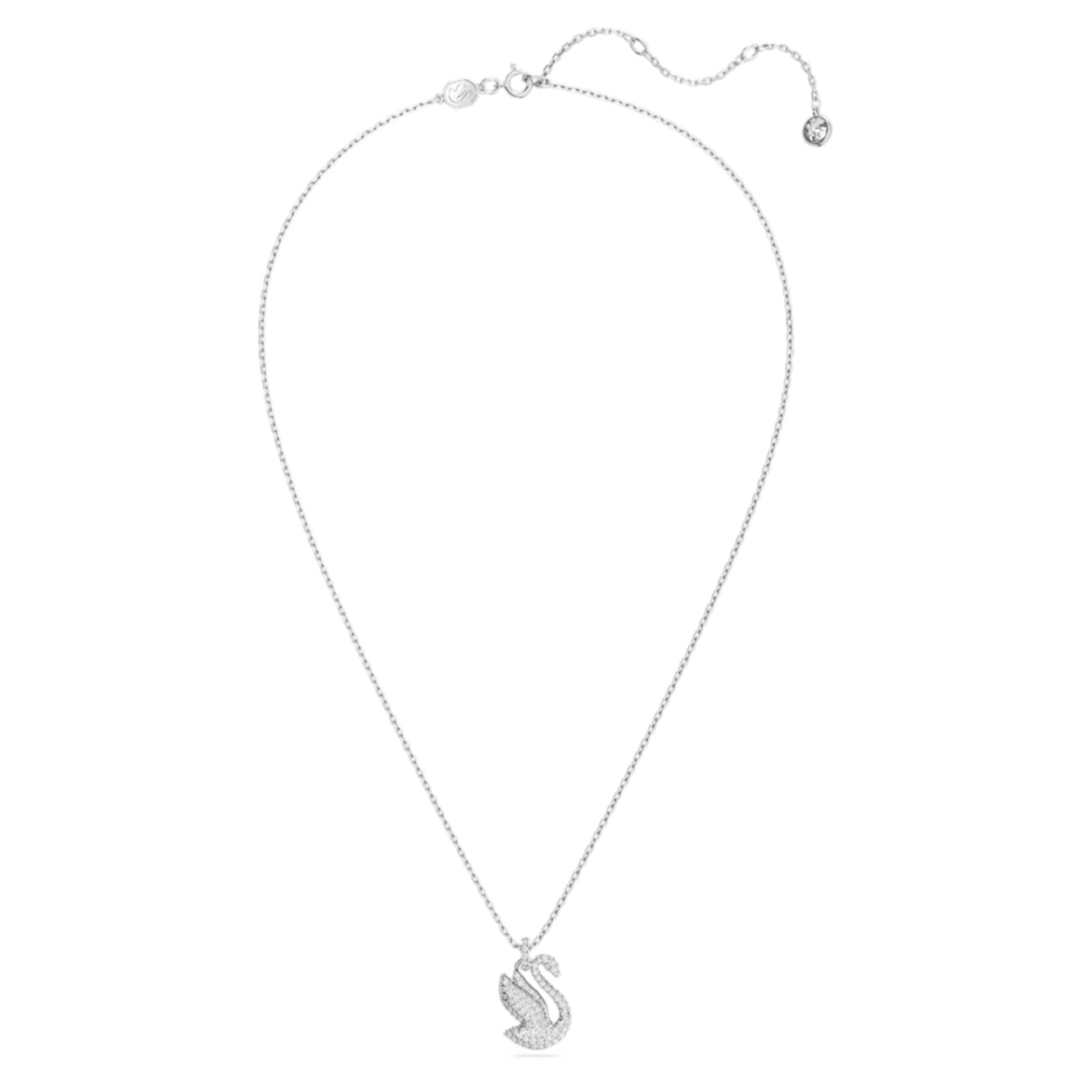 SWAROVSKI Swarovski γυναικείο μενταγιόν Iconic Swan Κύκνος, Mεσαίο, Λευκό, Επιμετάλλωση ροδίου - 5647872 - 3