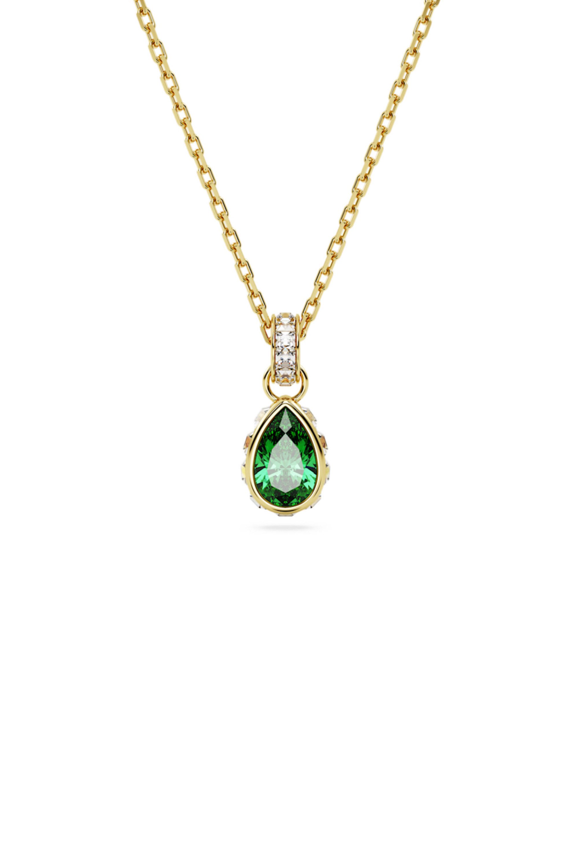 SWAROVSKI Swarovski γυναικείο μενταγιόν κοπή Pear, πράσινο, επιμετάλλωση σε χρυσαφί τόνο "Stilla" - 5648751