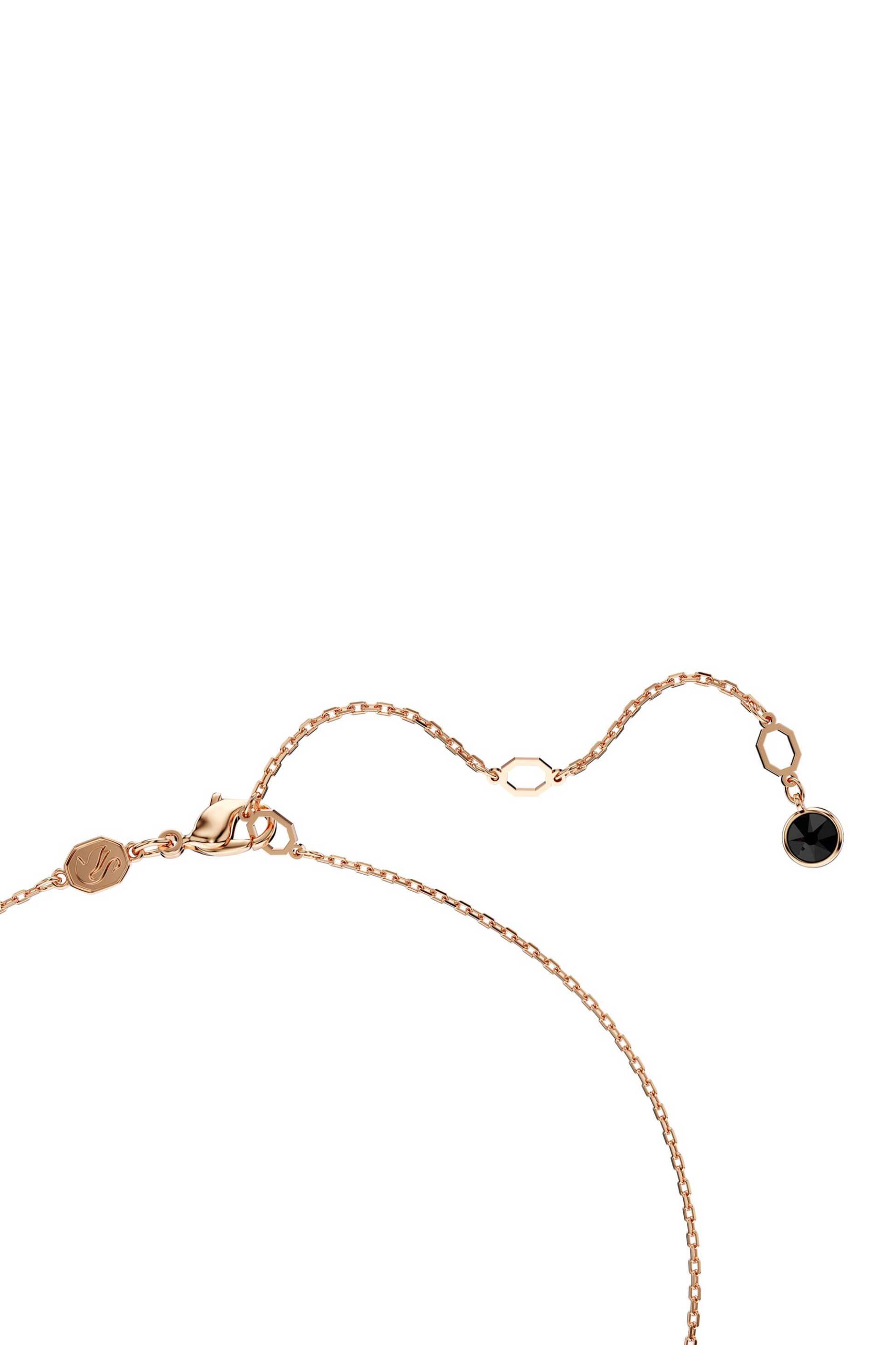 Swarovski γυναικείο μενταγιόν κύκνος, μικρό, μαύρο, επιμετάλλωση σε ροζ χρυσαφί τόνο "Swarovski Swan" - 5678046 φωτογραφία