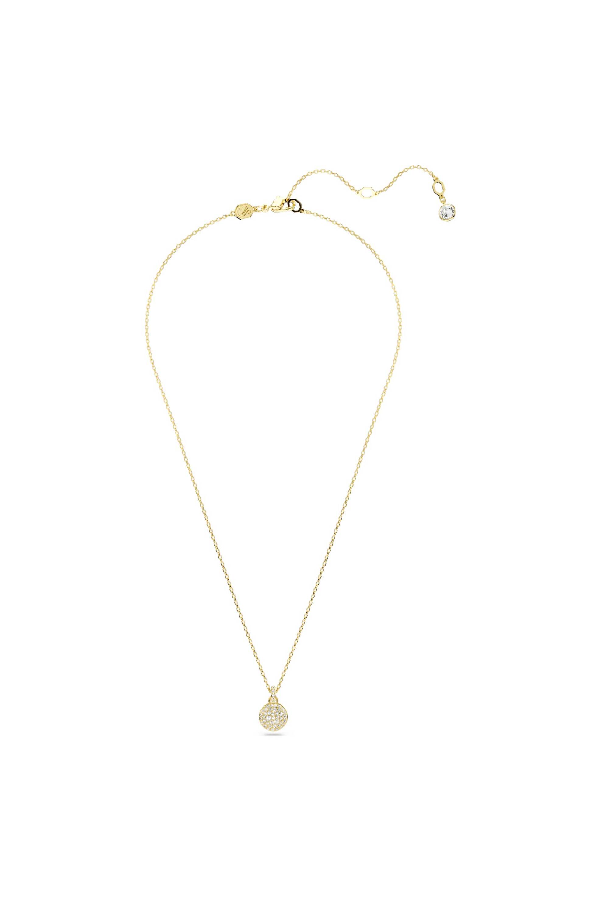 Swarovski γυναικείο μενταγιόν λευκό, επιμετάλλωση σε χρυσαφί τόνο "Sublima" - 5683443 φωτογραφία