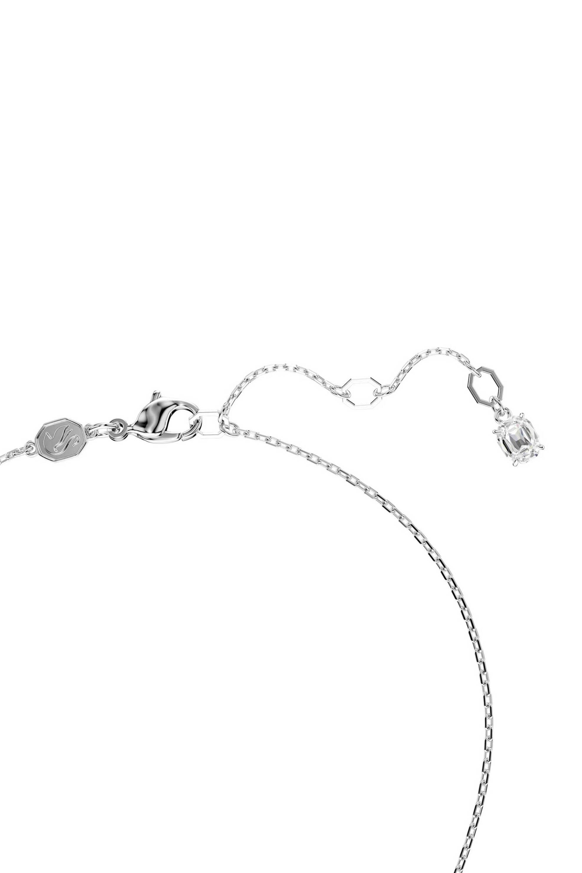 Swarovski γυναικείο μενταγιόν καρδιά, λευκό, επιμετάλλωση ροδίου "Idyllia" - 5684386 φωτογραφία