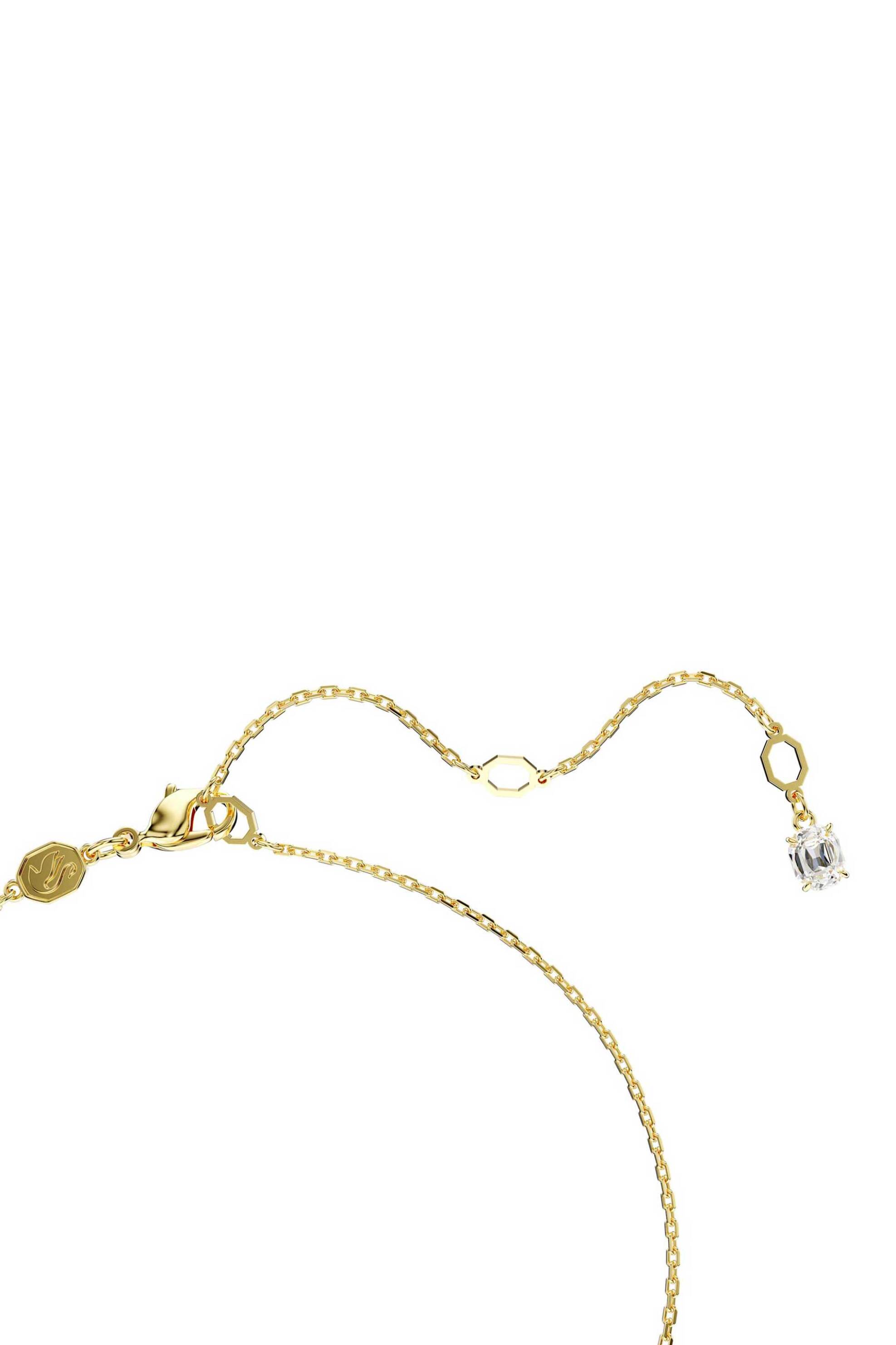Swarovski γυναικείο μενταγιόν στρογγυλή κοπή, λευκό, επιμετάλλωση σε χρυσαφί τόνο "Imber" - 5684511 φωτογραφία