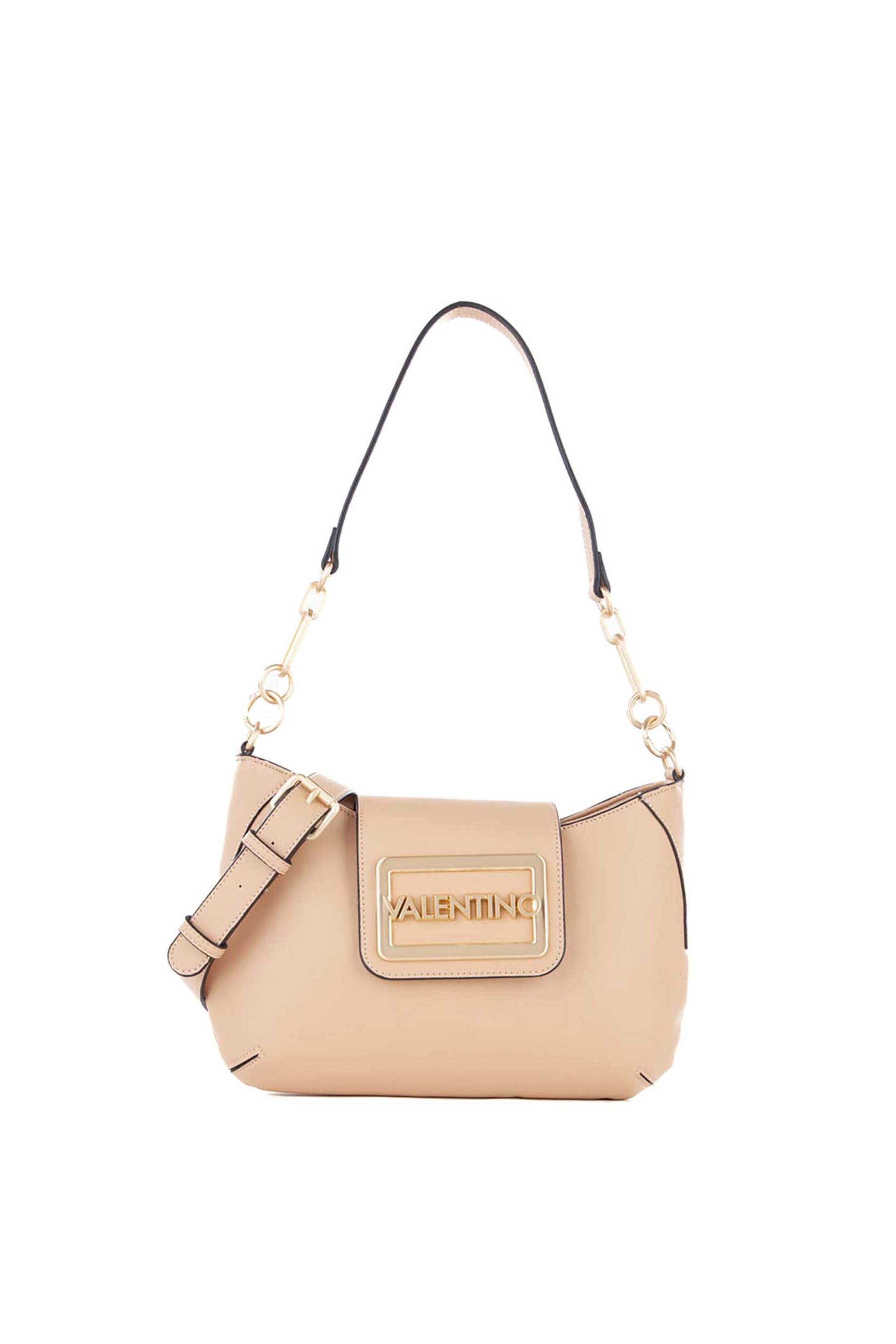 VALENTINO BY MARIO VALENTINO Valentino γυναικεία τσάντα χειρός μονόχρωμη με μεταλλικό λογότυπο "Princesa" - 56KVBS7R102/PRI Μπεζ