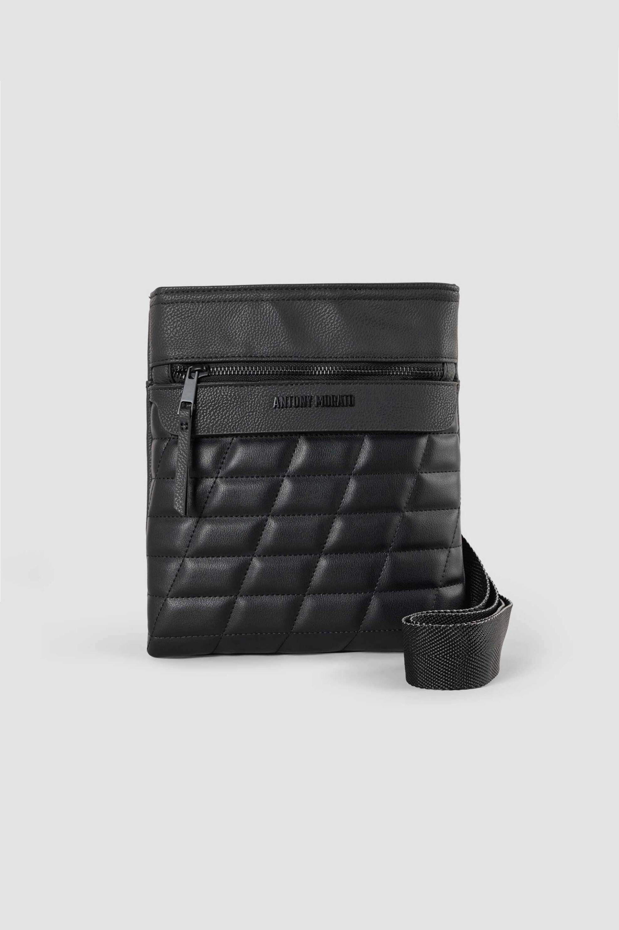 ANTONY MORATO Antony Morato ανδρικό τσαντάκι καπιτονέ από faux δέρμα - AB00453FA210086 Μαύρο