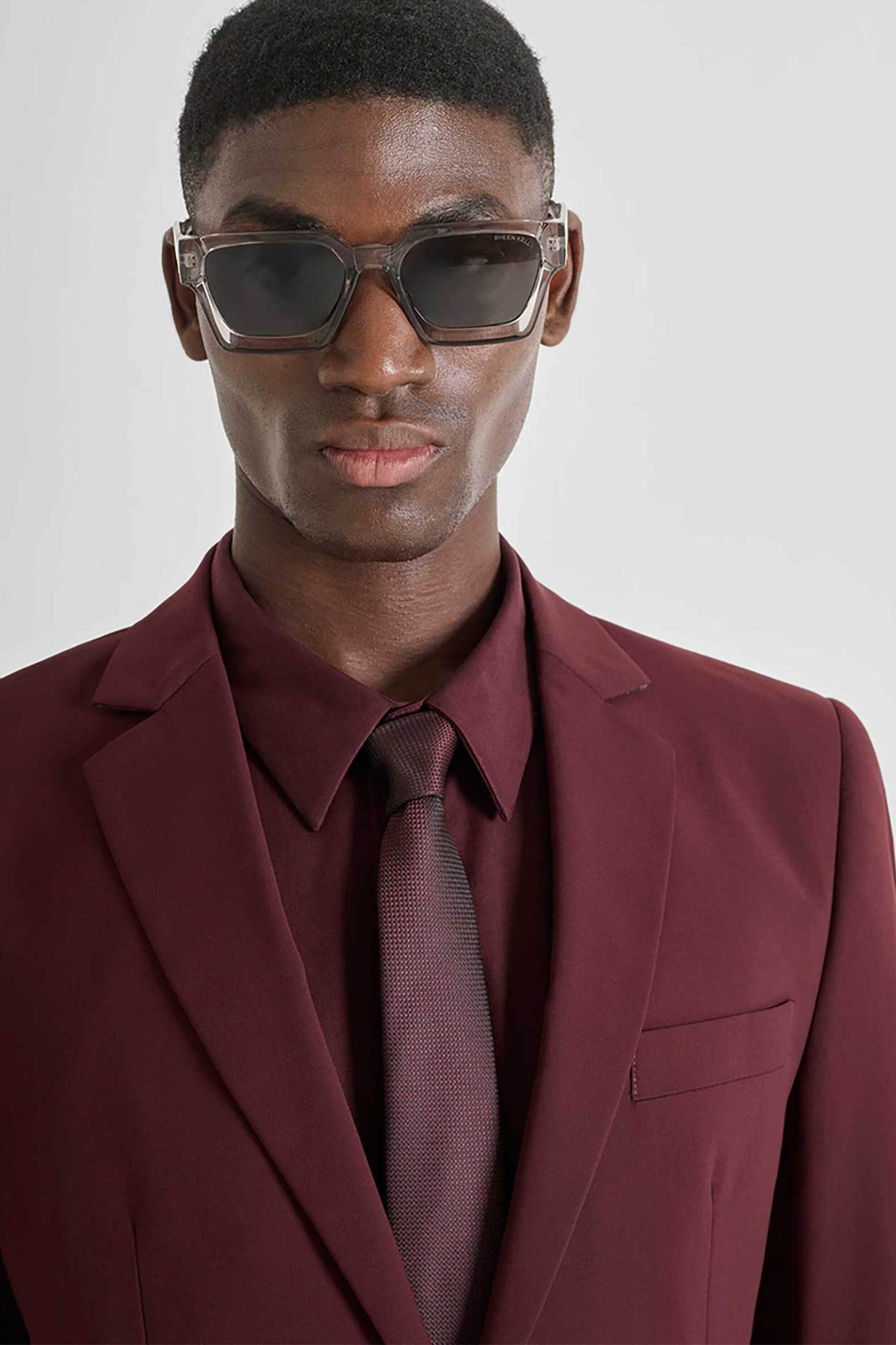 Antony Morato ανδρικό σακάκι μονόχρωμο Regular Fit "Luis" - JS00068FA600263 Μπορντό φωτογραφία