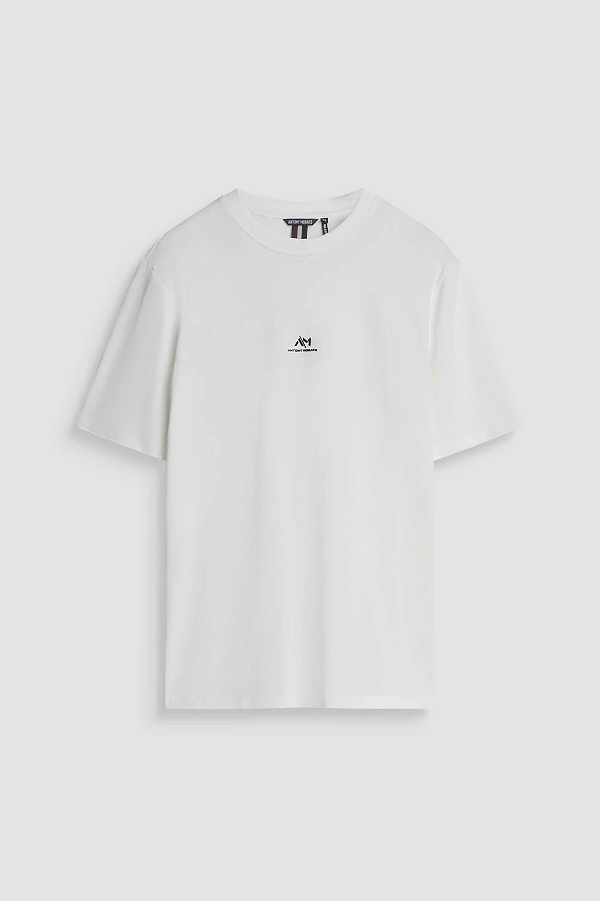 ANTONY MORATO Antony Morato ανδρικό T-shirt με ανάγλυφο logo print Relaxed Fit - KS02549FA100258 Εκρού