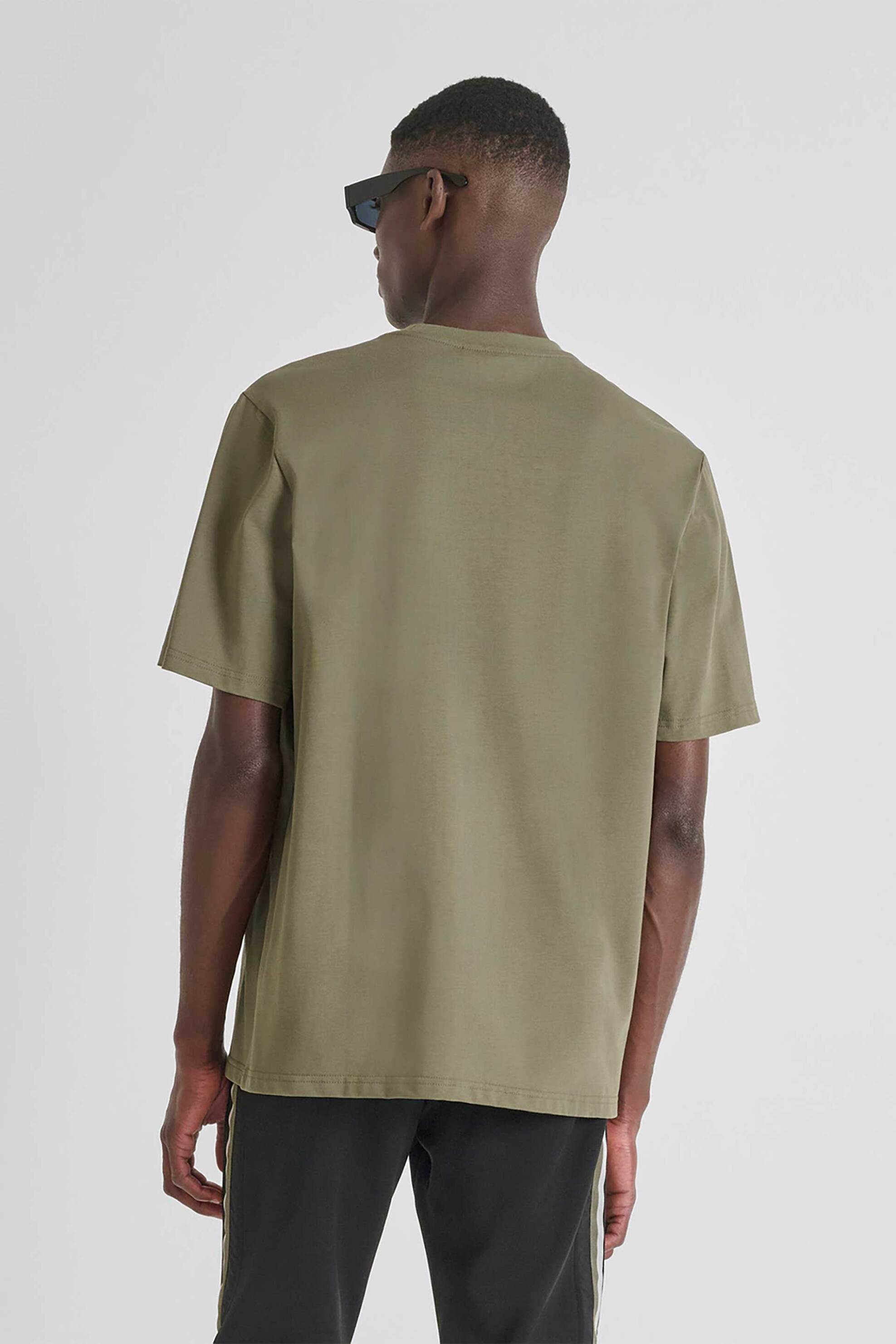 Antony Morato ανδρικό T-shirt με ανάγλυφο logo print Relaxed Fit - KS02549FA100258 Λαδί φωτογραφία