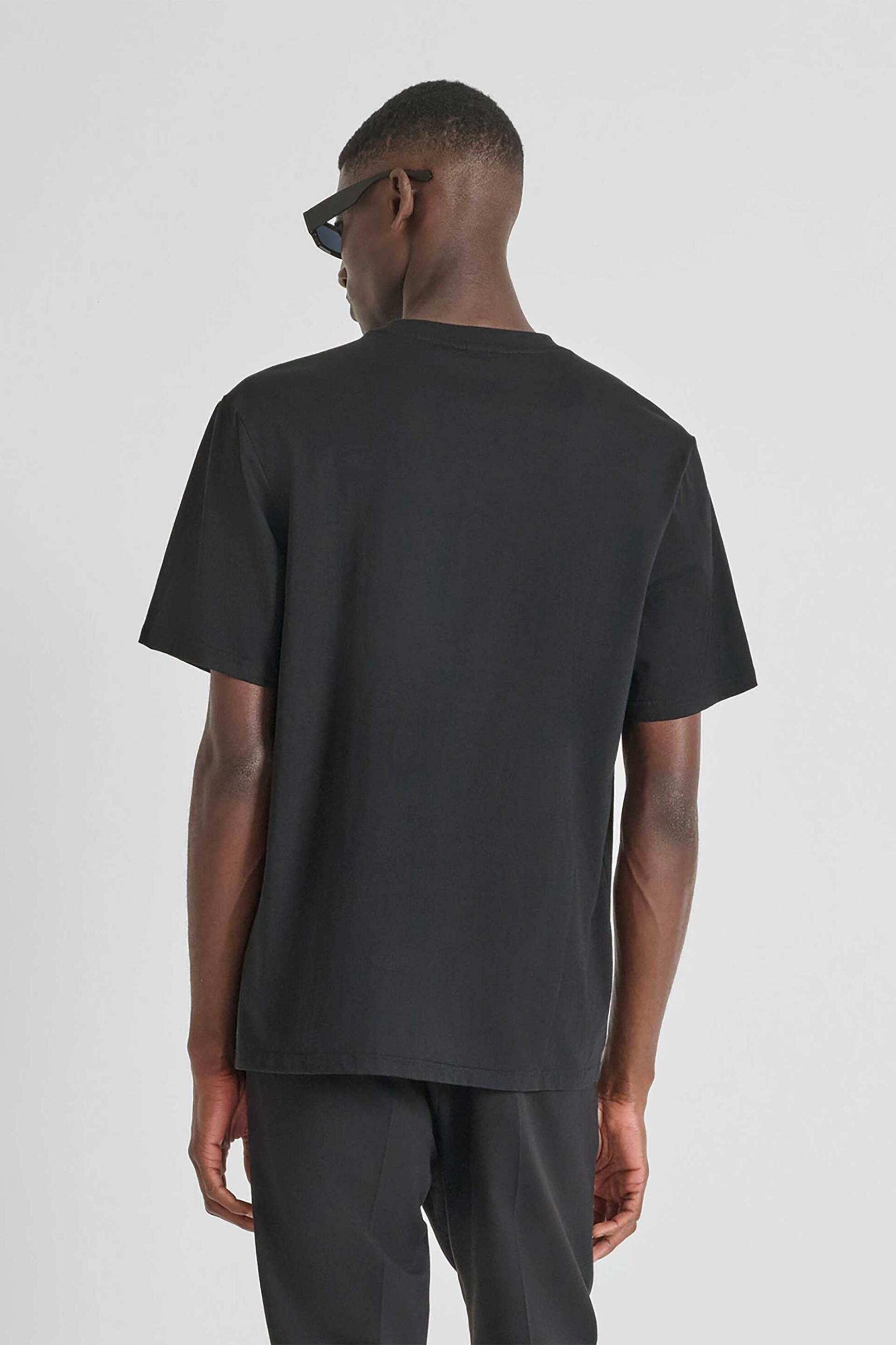 Antony Morato ανδρικό T-shirt με ανάγλυφο logo print Relaxed Fit - KS02560FA100240 Μαύρο φωτογραφία