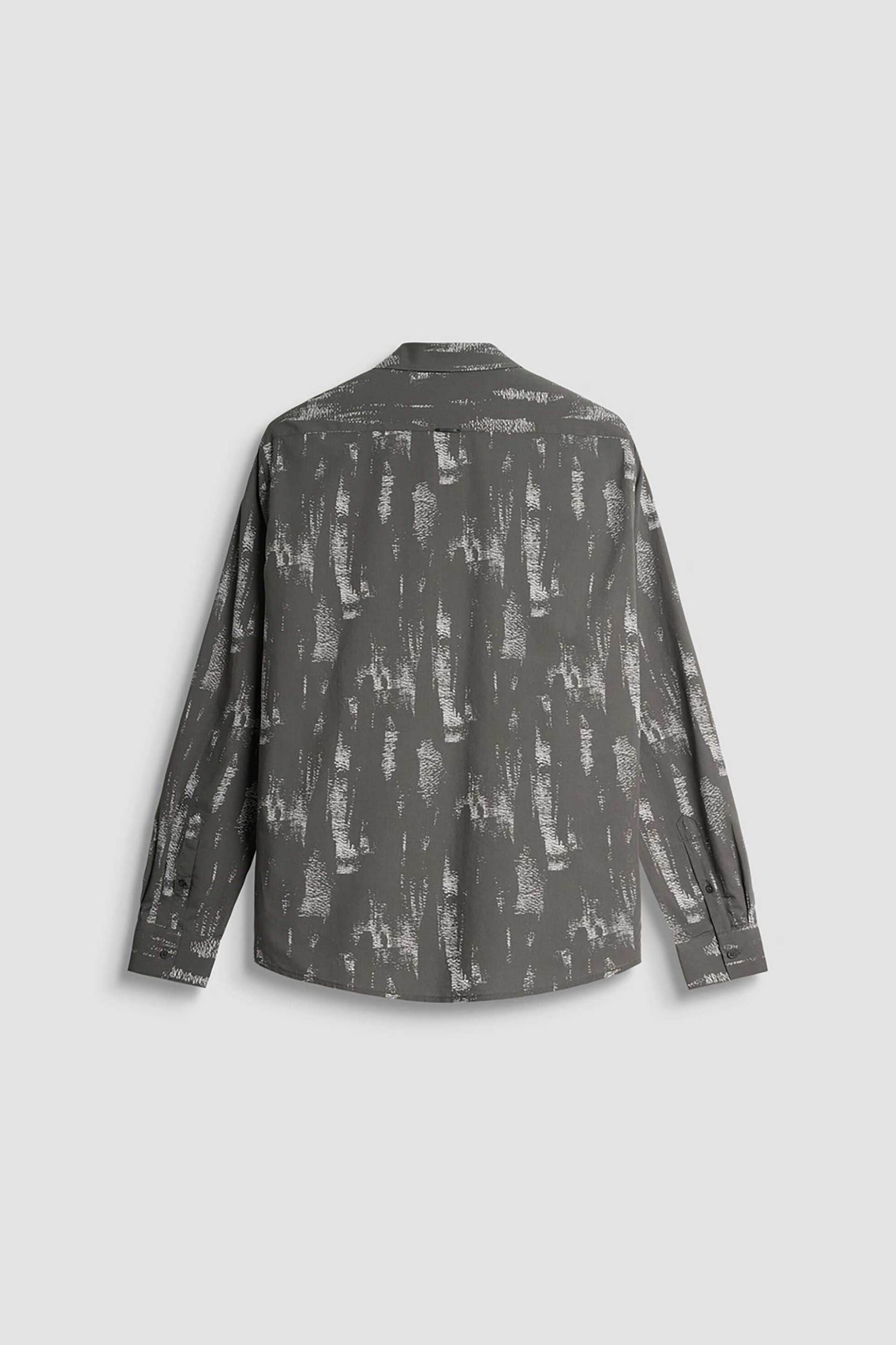 Antony Morato ανδρικό πουκάμισο με print Regular Straight Fit "Barcelona" - SL00614FA430650 Χακί φωτογραφία