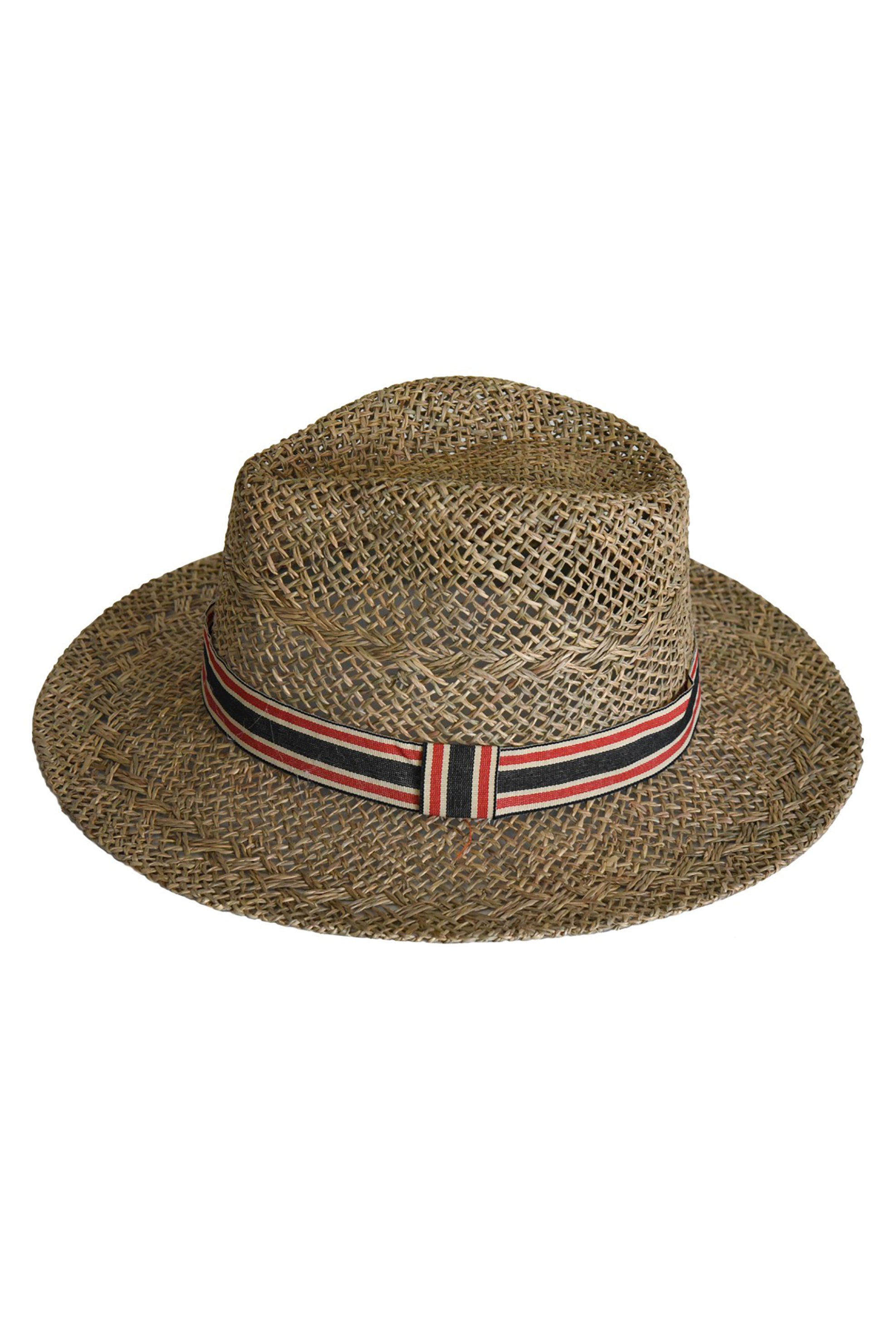 LOVELY HATS Lovely Hats γυναικείο καπέλο ψάθινο με ριγέ κορδέλα - 165552