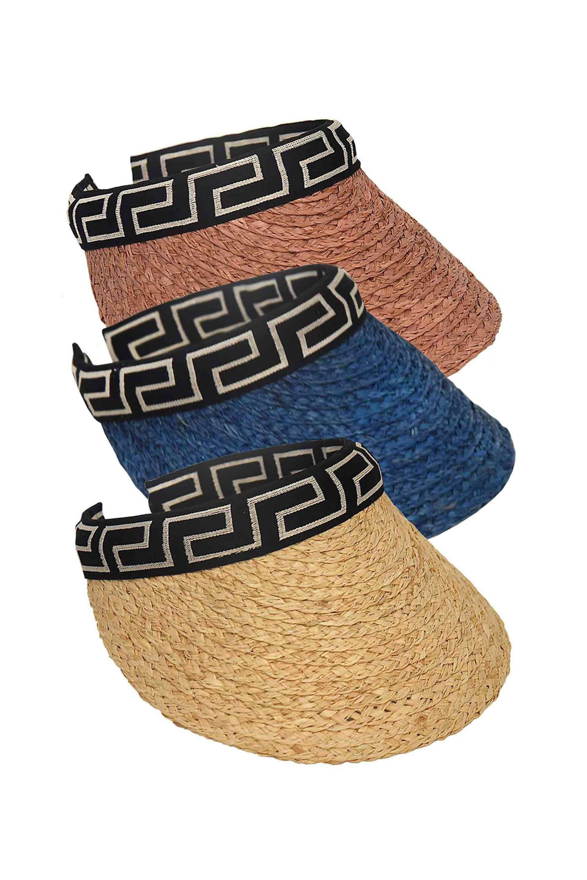 LOVELY HATS Lovely Hats γυναικείο ψάθινο καπέλο γείσο με contrast κορδέλα - 20618