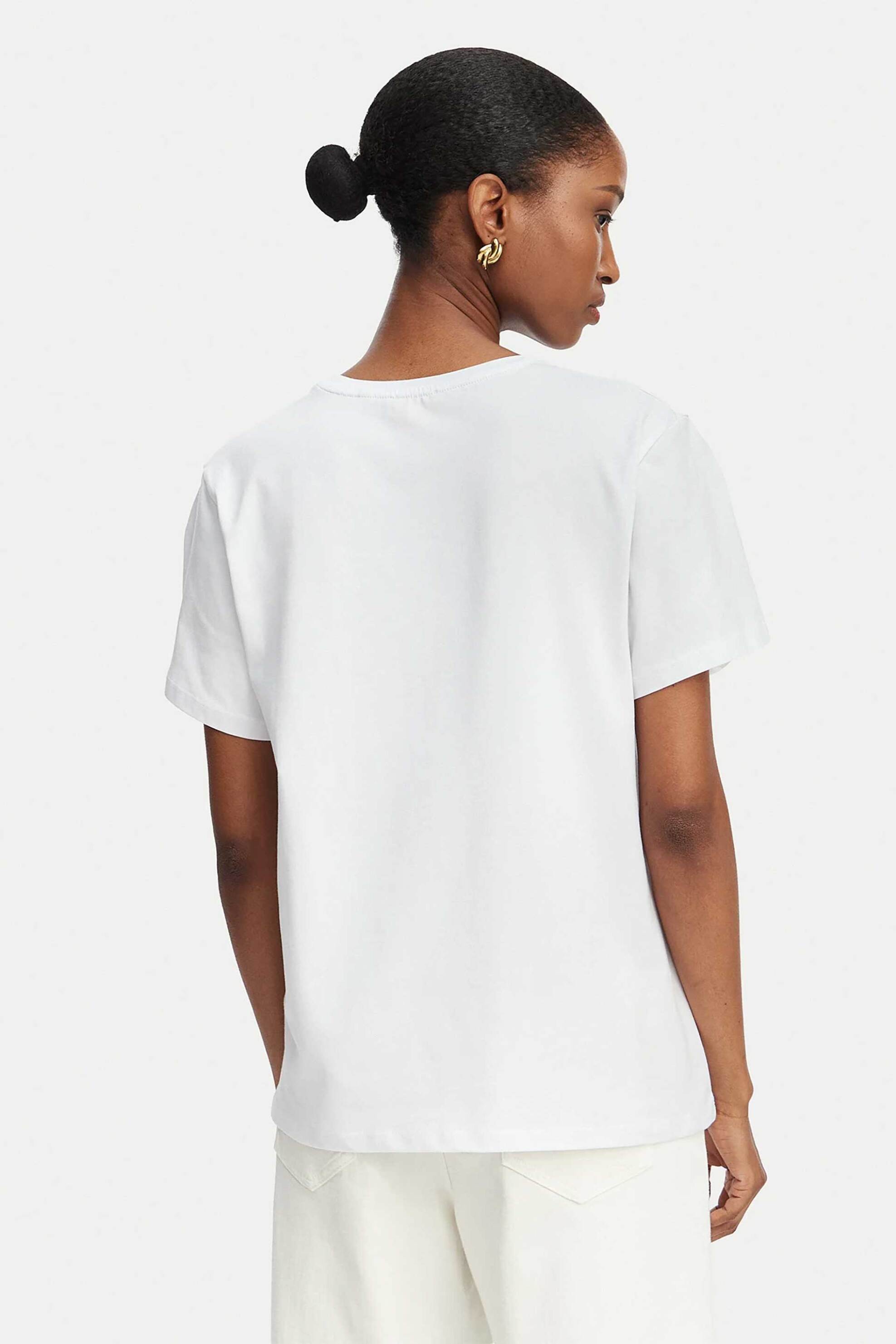 Emme By Marella Γυναικείο T-Shirt με Print Στο Στήθος Gola - 2615971072200 Λευκό