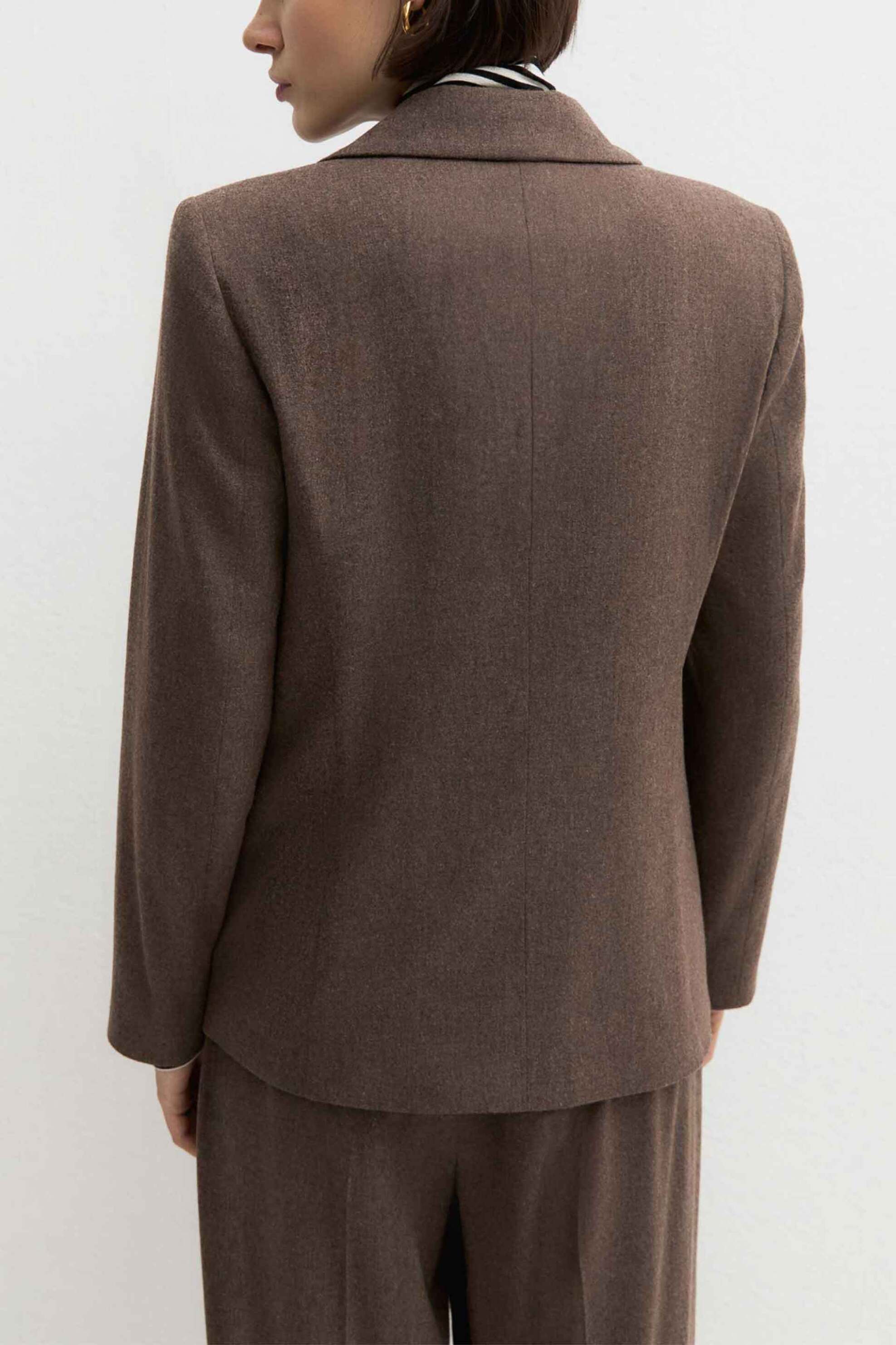 EMME Emme by Marella γυναικείο σακάκι "Emmastro" - 2625046032200 Καφέ - 4