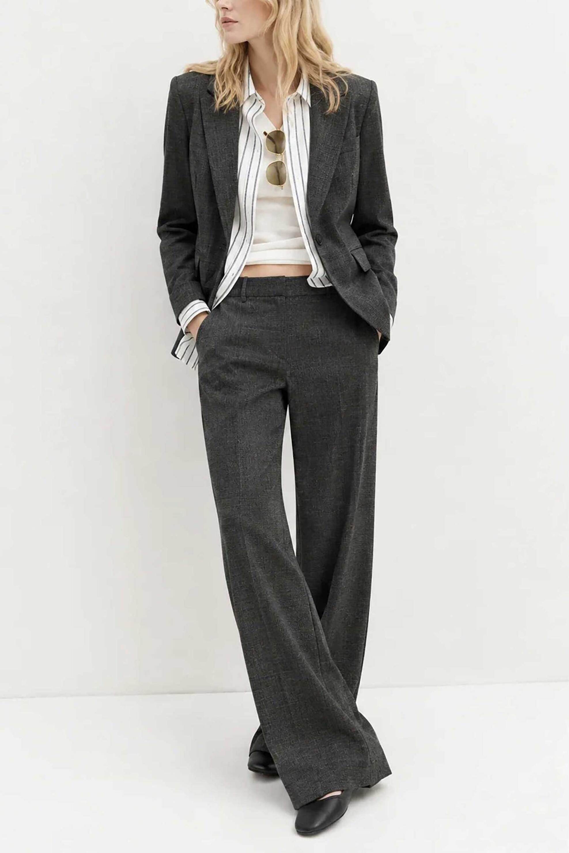 Emme by Marella γυναικείο παντελόνι Straight Leg "Emmpalace" - 2625786021200 Ανθρακί