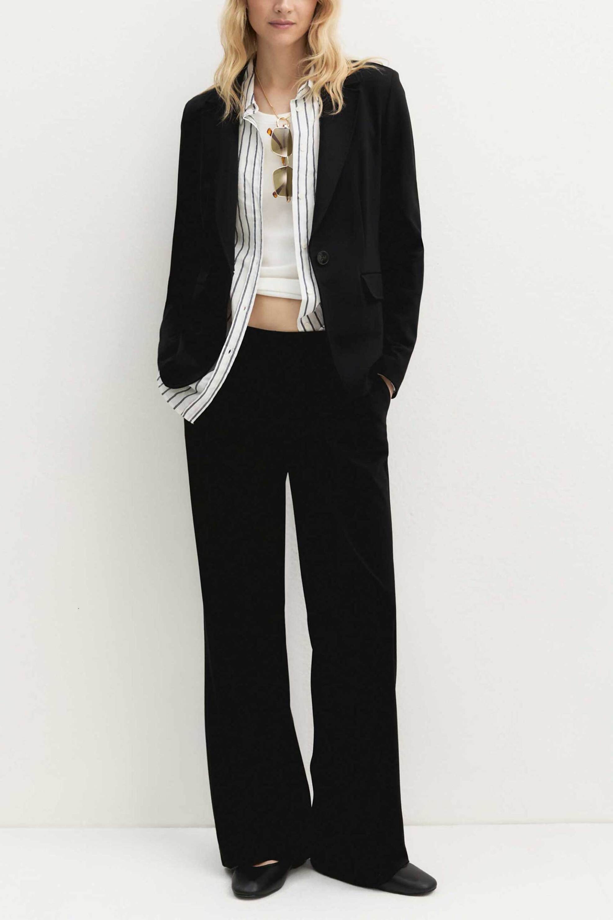 Emme by Marella γυναικείο παντελόνι Straight Leg "Emmpalace" - 2625786021200 Μαύρο