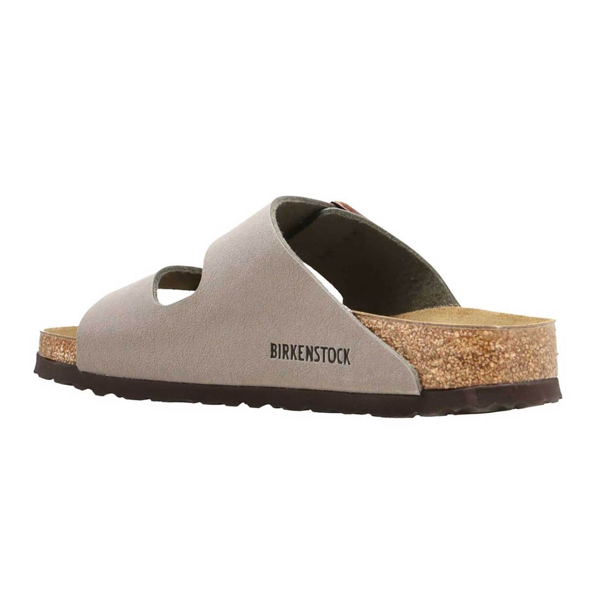 Birkenstock Unisex Δερμάτινα Σανδάλια Μονόχρωμα με Λογότυπο Στο Πλάι Arizona Classic - 151213003548-** Γκρι