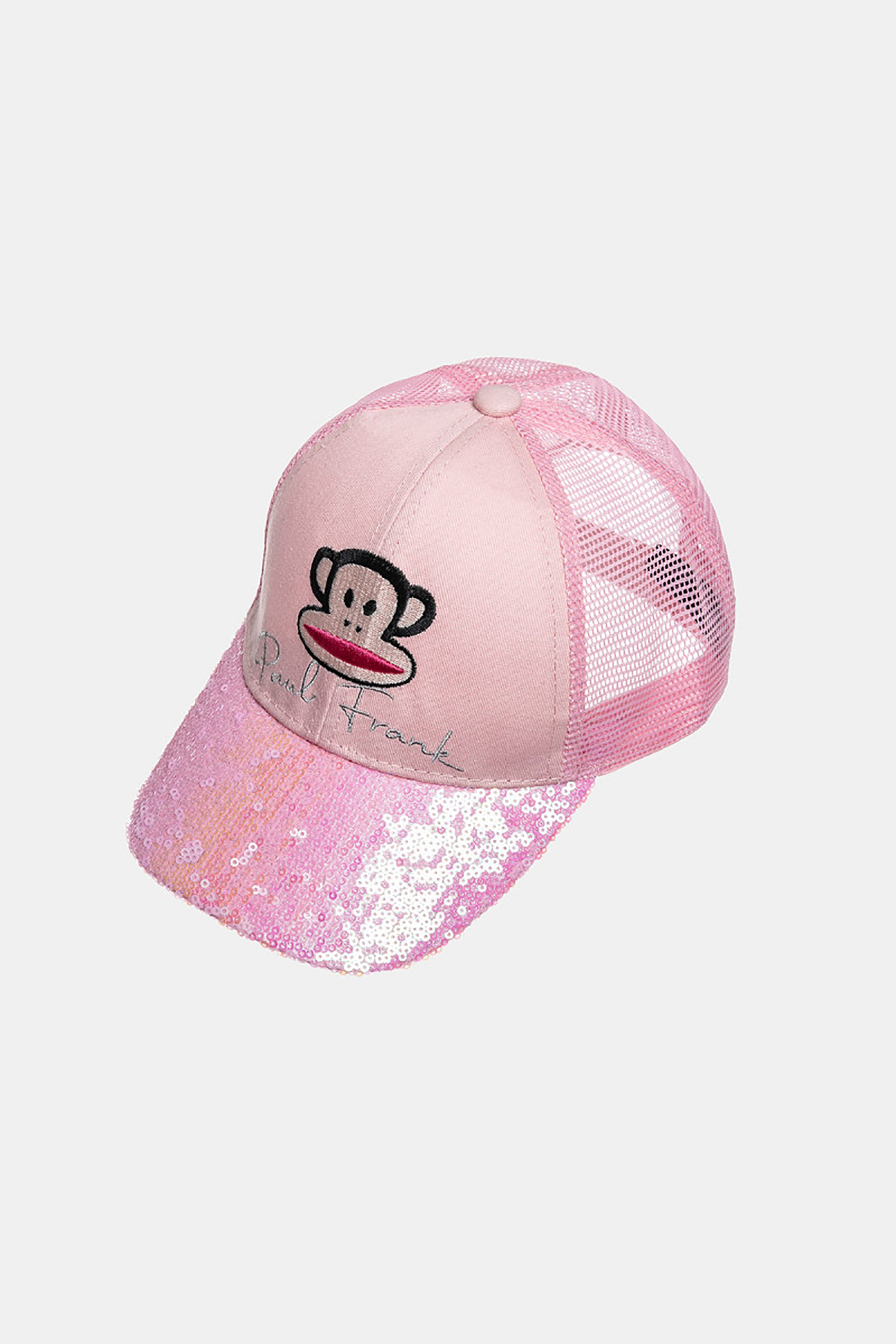 Alouette παιδικό καπέλο με κέντημα και σχέδιο με παγιέτα "Paul Frank" - 00190360 Ροζ