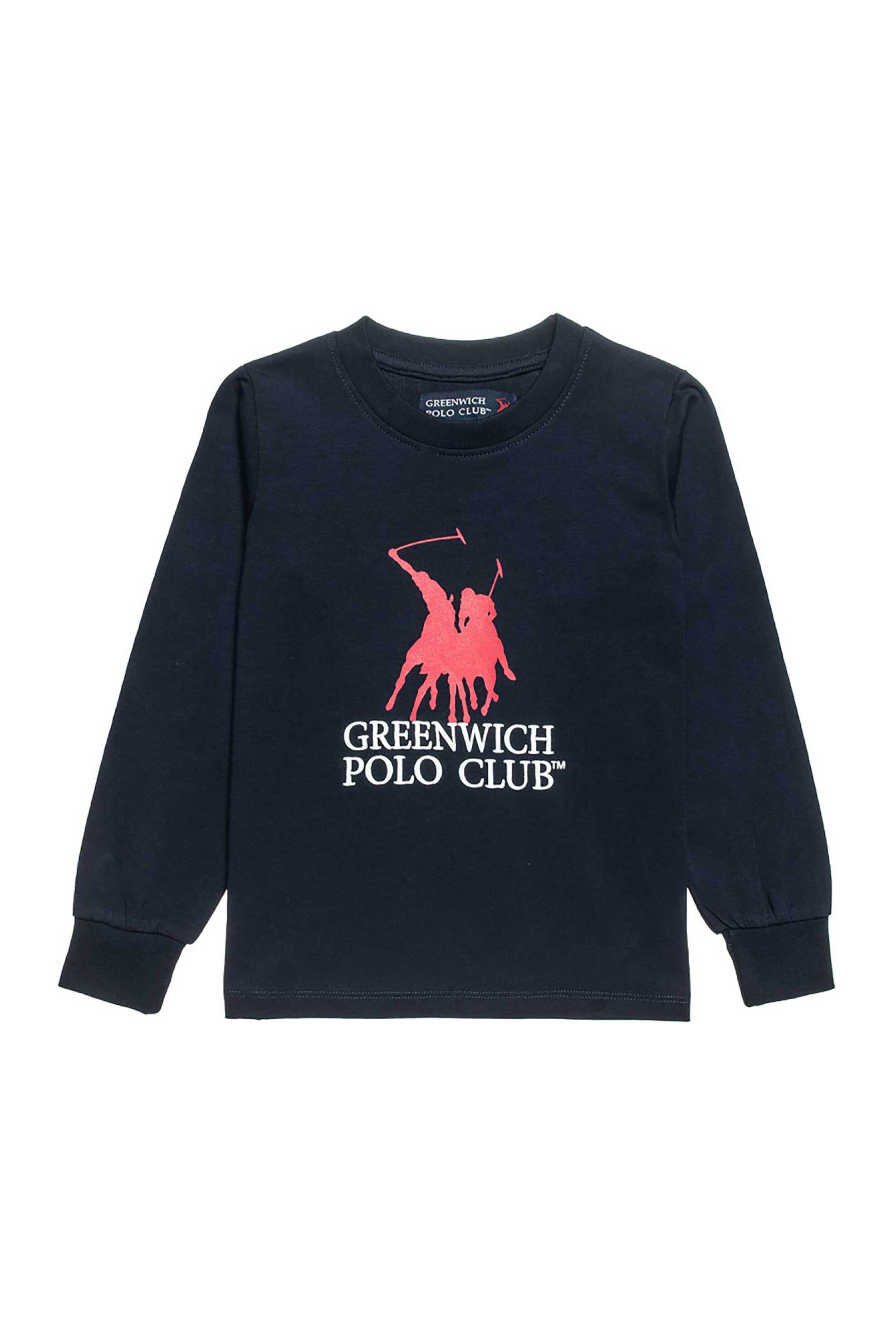 ALOUETTE Alouette παιδική μπλούζα με ανάγλυφο λογότυπο "Greenwich Polo Club" (2 - 16 ετών) - 00121604 Μπλε Σκούρο