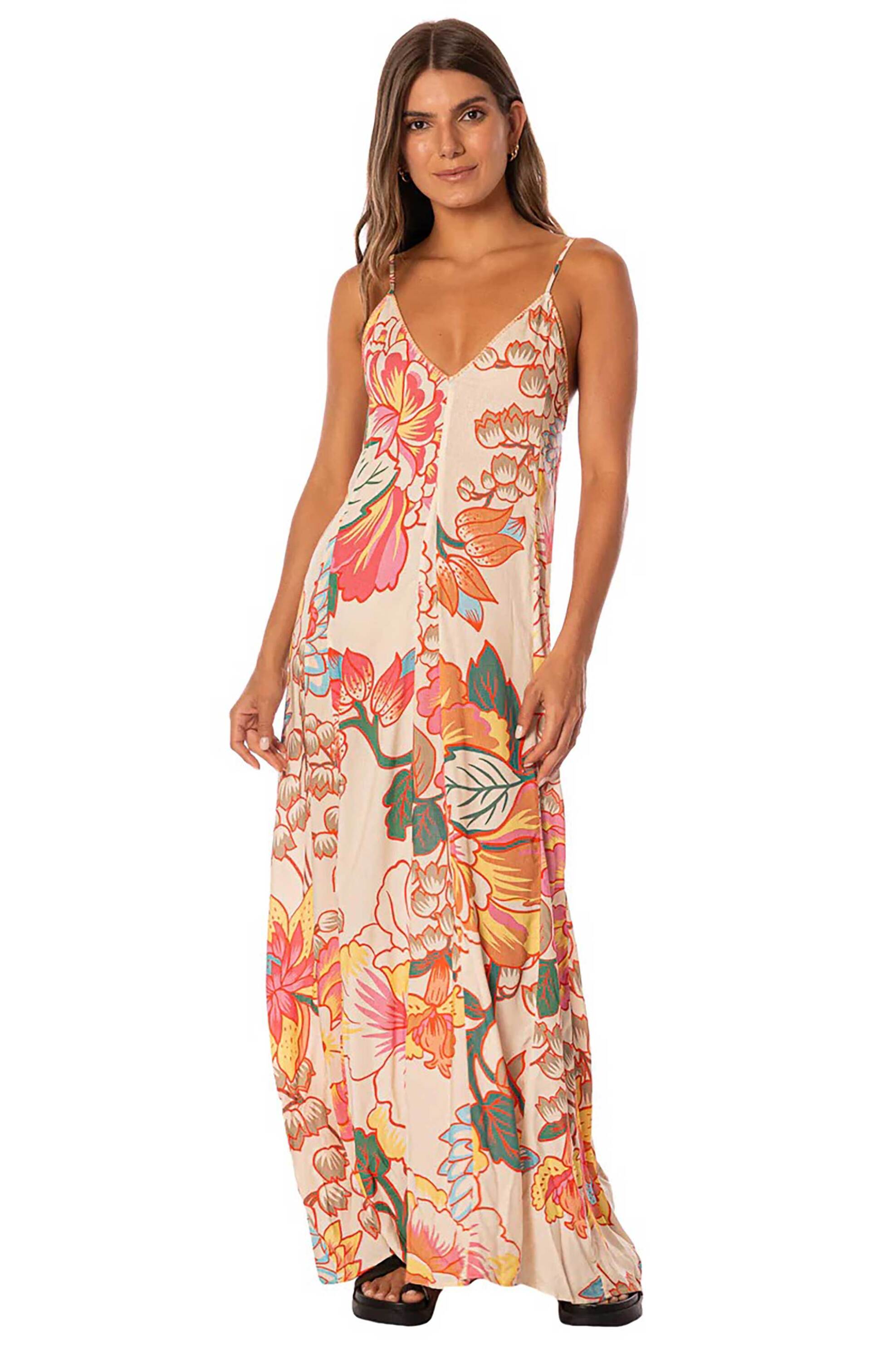 Maaji γυναικείο maxi φόρεμα "Japanese Summer Lily V" - 0136743+1+2 Πολύχρωμο