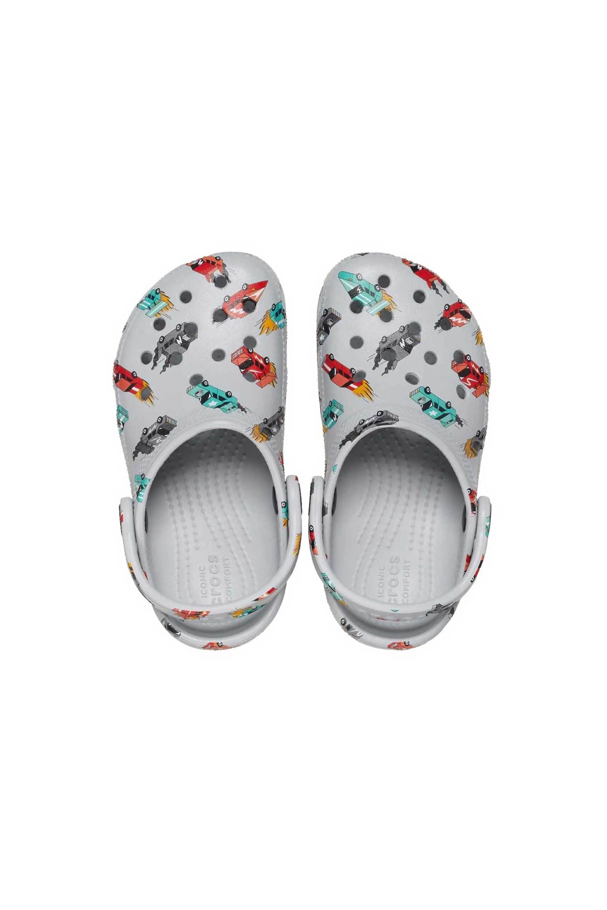 Crocs παδικά clogs "Race Cars Graphic" - E69179 Γκρι