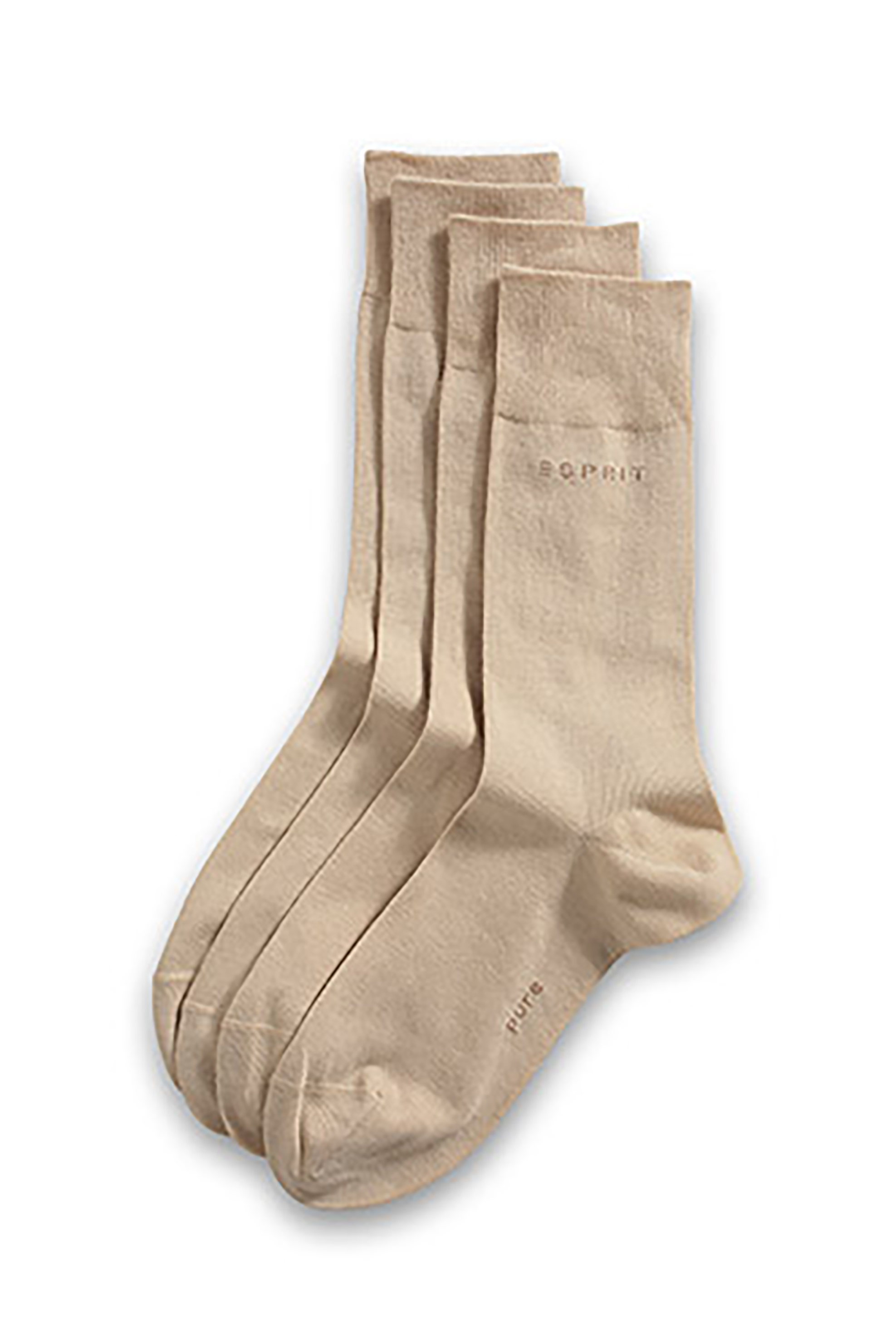 Esprit σετ ανδρικές κάλτσες με λογότυπο (2 τεμάχια) - 17811 Κρέμ