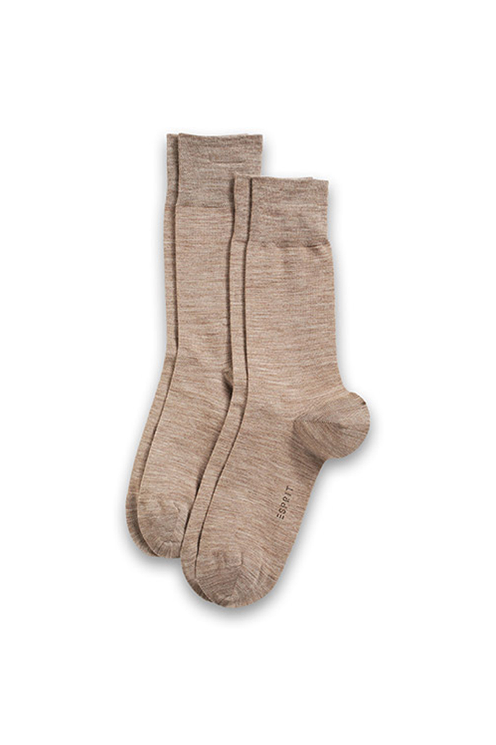 Esprit ανδρικές κάλτσες μονόχρωμες με κεντημένο λογότυπο - 17813 Μπεζ