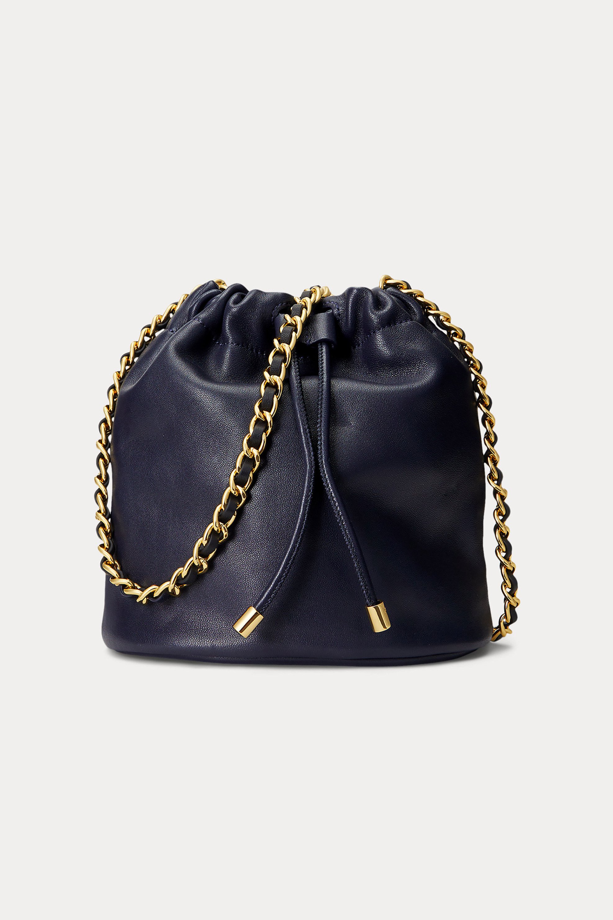 LAUREN RALPH LAUREN Lauren Ralph Lauren γυναικεία τσάντα πουγκί με αλυσίδα "Medium Emmy Bucket" - 322-431884917/002 Μπλε Σκούρο