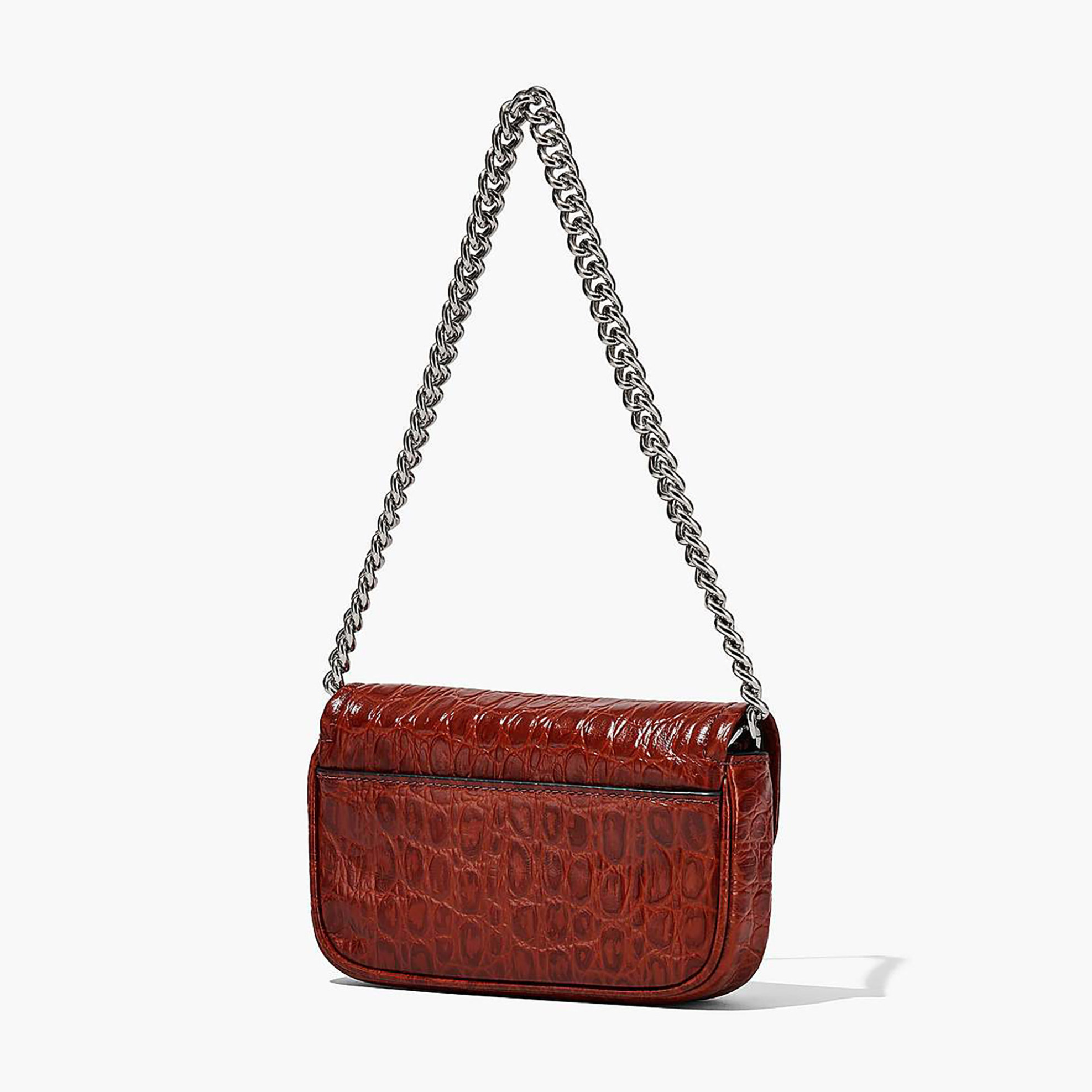 Marc Jacobs γυναικεία τσάντα ώμου "The Croc-embossed J Marc Mini Shoulder Bag" - H907L01RE22 Μπορντό φωτογραφία