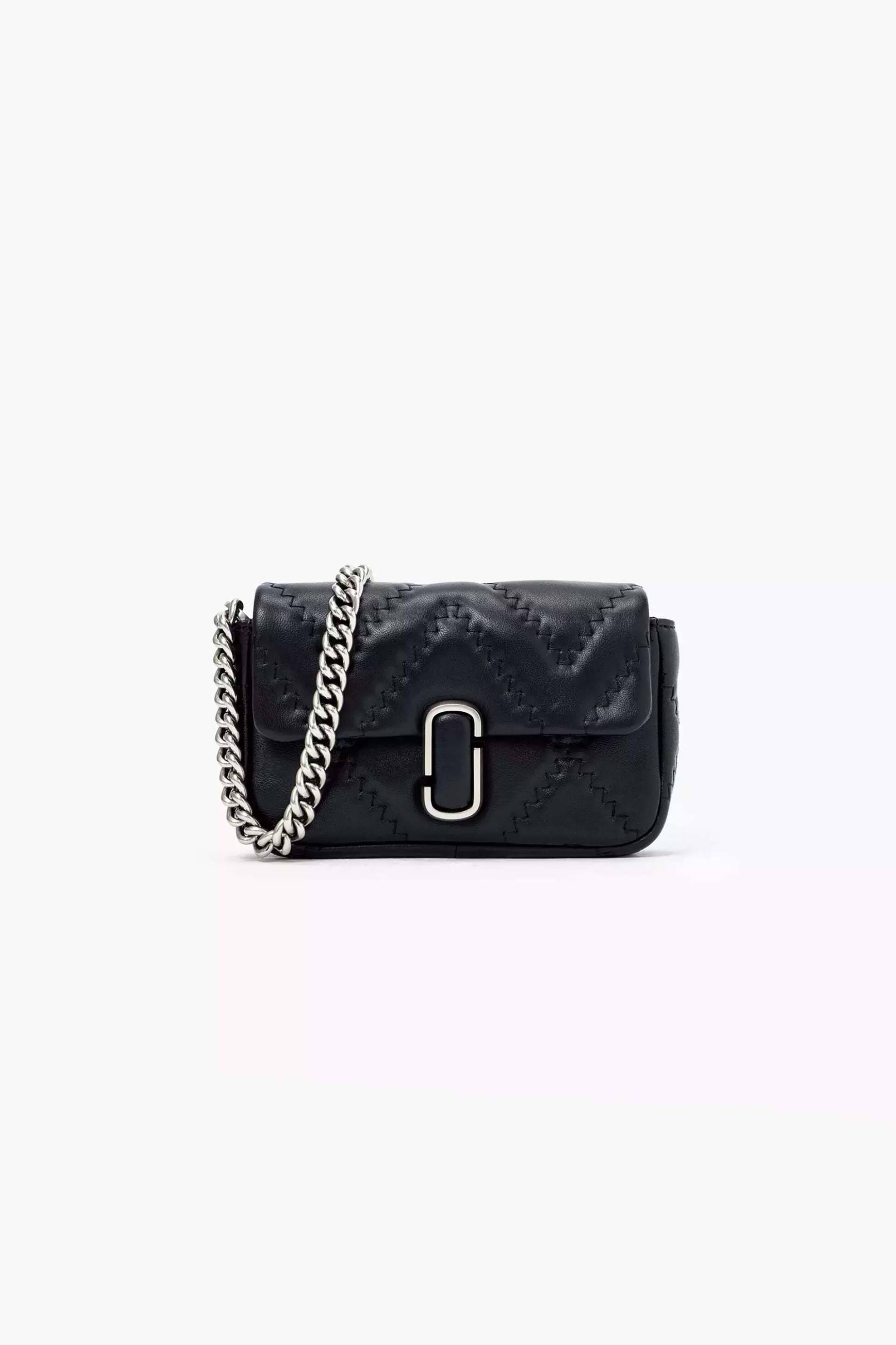 MARC JACOBS Marc Jacobs γυναικεία καπιτονέ τσάντα ώμου "The Quilted Leather J Marc Mini" - 2S3HSH016H03 Μαύρο