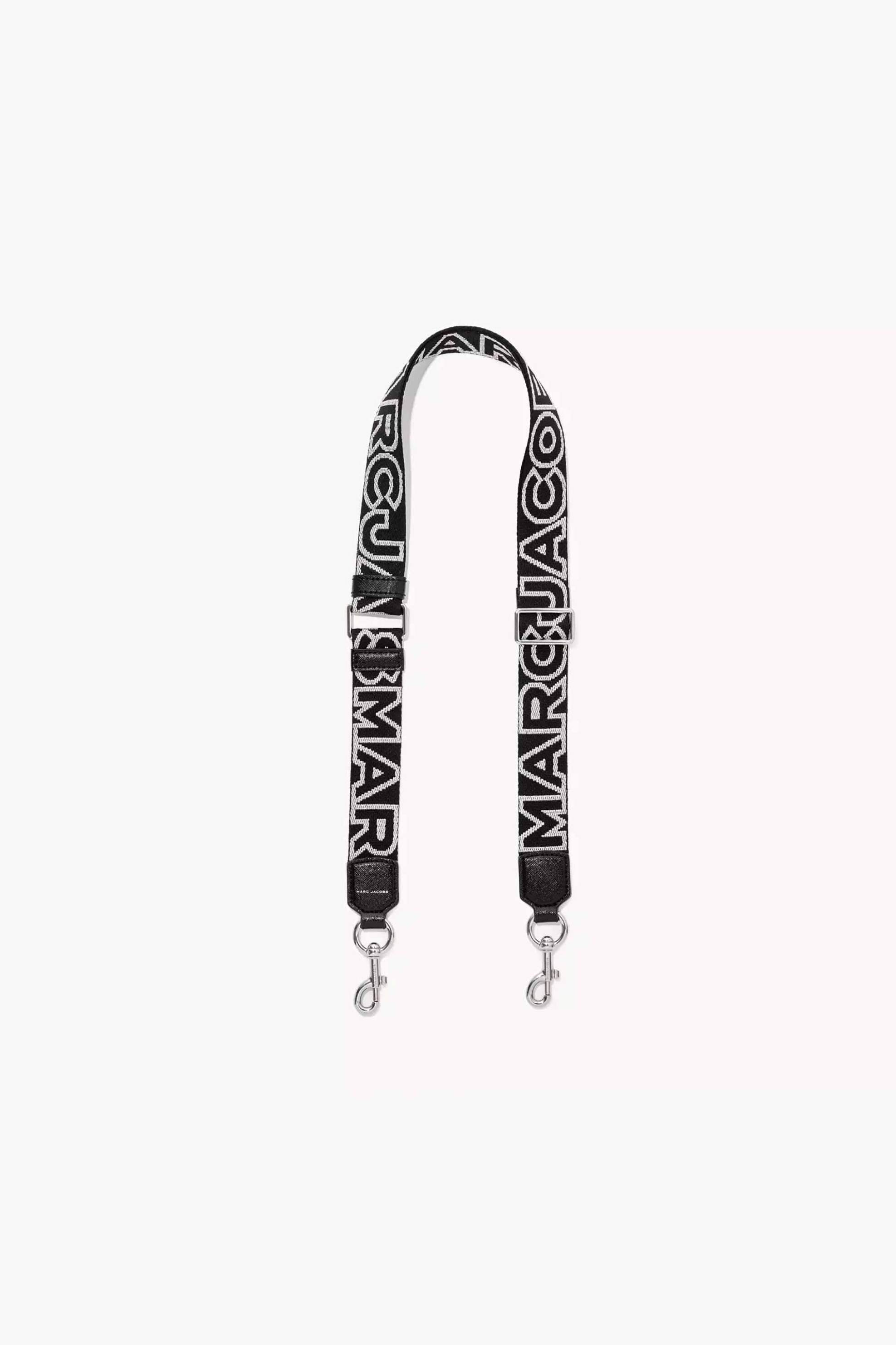 MARC JACOBS Marc Jacobs λεπτός ιμάντας για τσάντα "The Thin Outline Logo Webbing Strap" - 2S3SST002S02 Ασημί