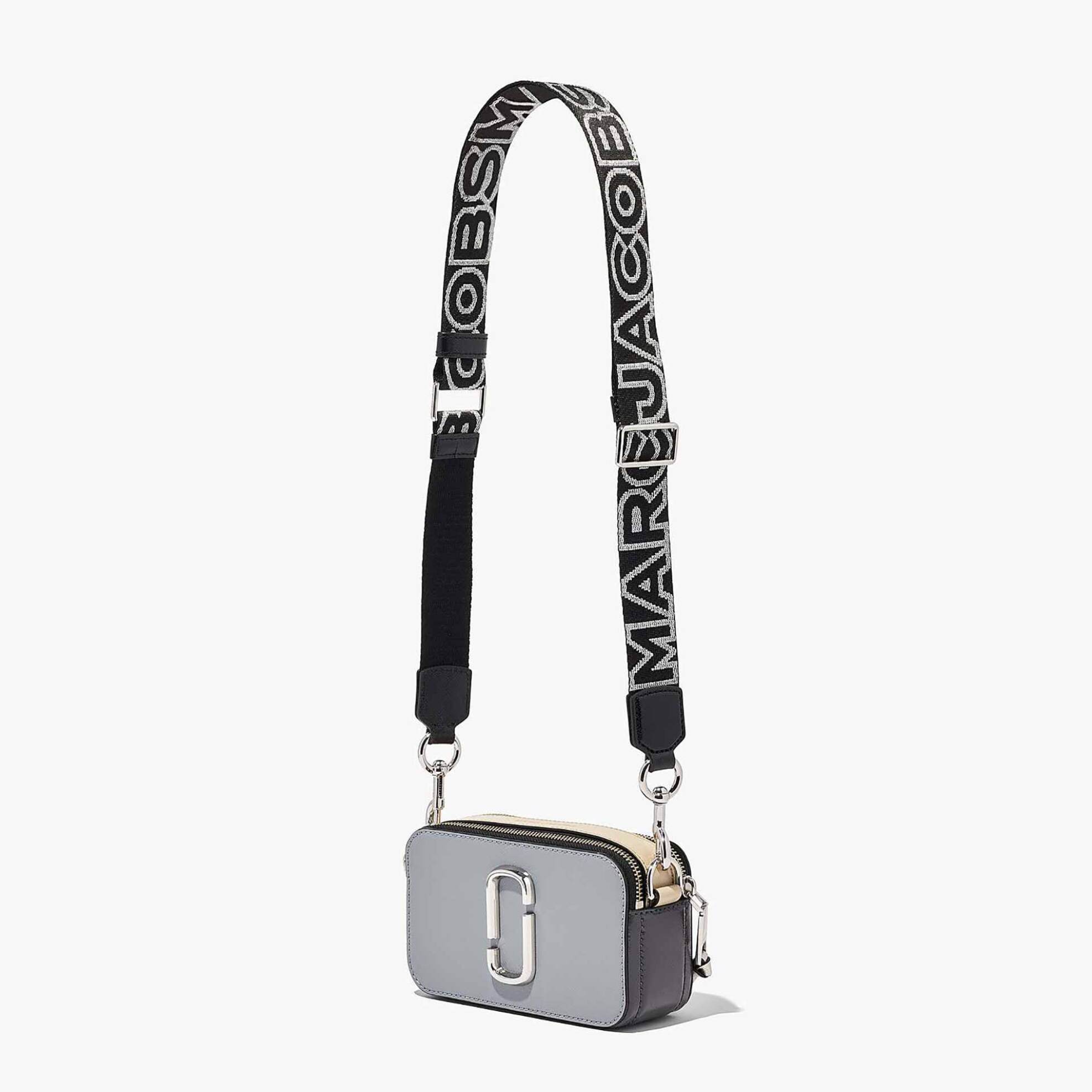 Marc Jacobs λεπτός ιμάντας για τσάντα "The Thin Outline Logo Webbing Strap" - 2S3SST002S02 Ασημί φωτογραφία