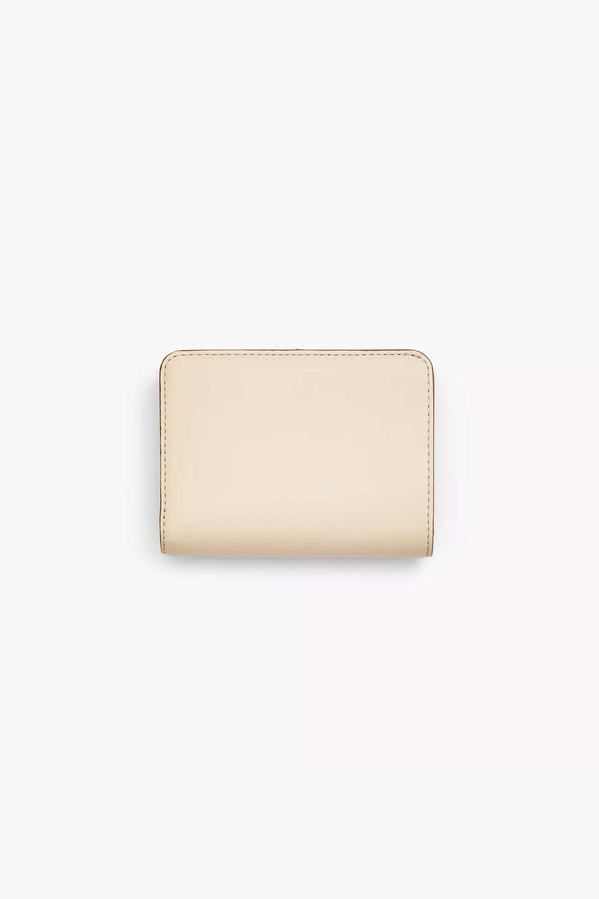Marc Jacobs γυναικείο πορτοφόλι μονόχρωμο "The Covered J Marc Mini Compact Wallet" - 2S4SMP007S02 Μπεζ φωτογραφία