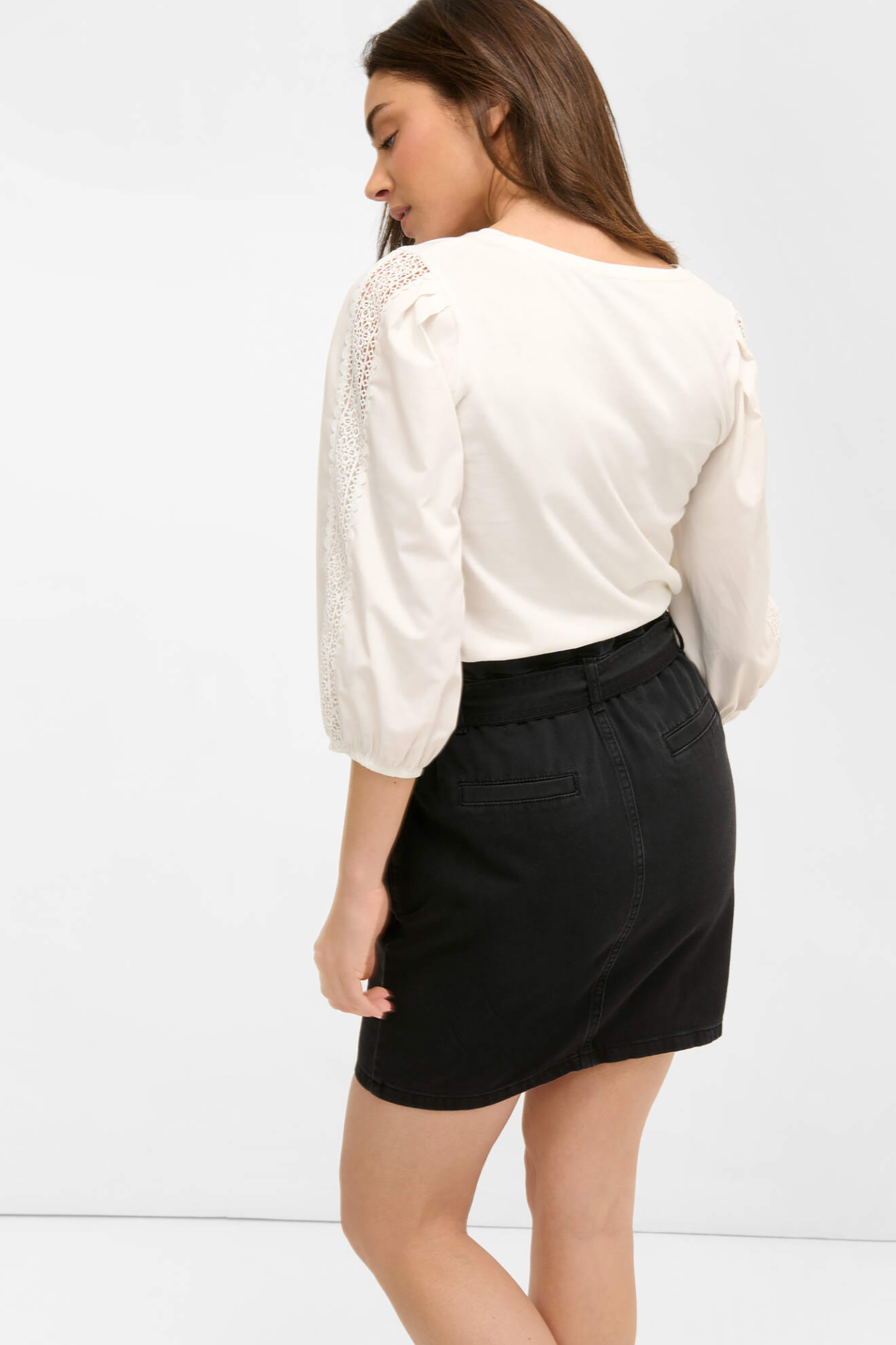 Orsay γυναικεία mini denim φούστα με ζώνη - 726338-660000 Μαύρο φωτογραφία