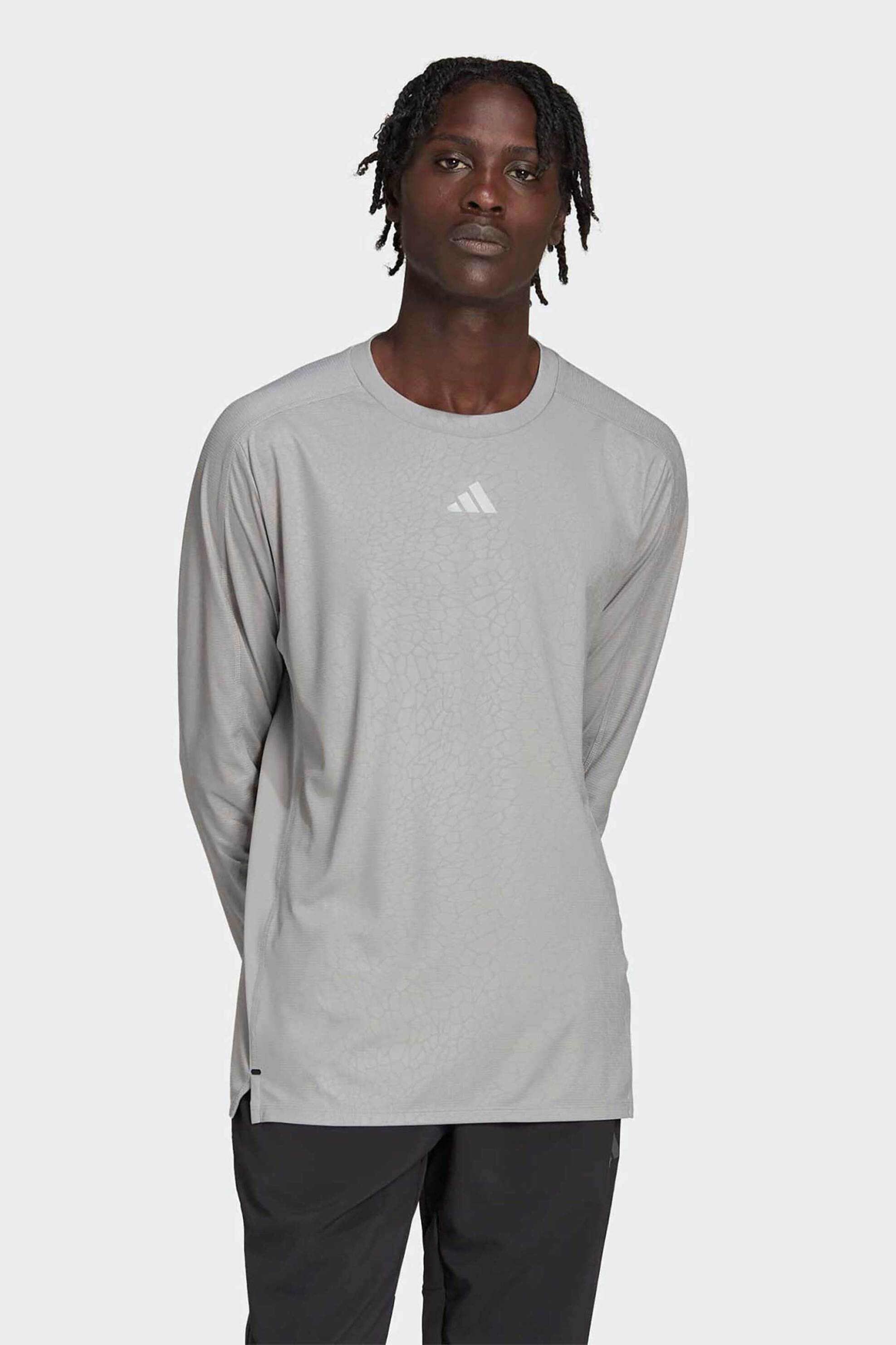 ADIDAS Adidas ανδρική αθλητική μπλούζα "Workout Pu Print" - IB9023 Γκρι