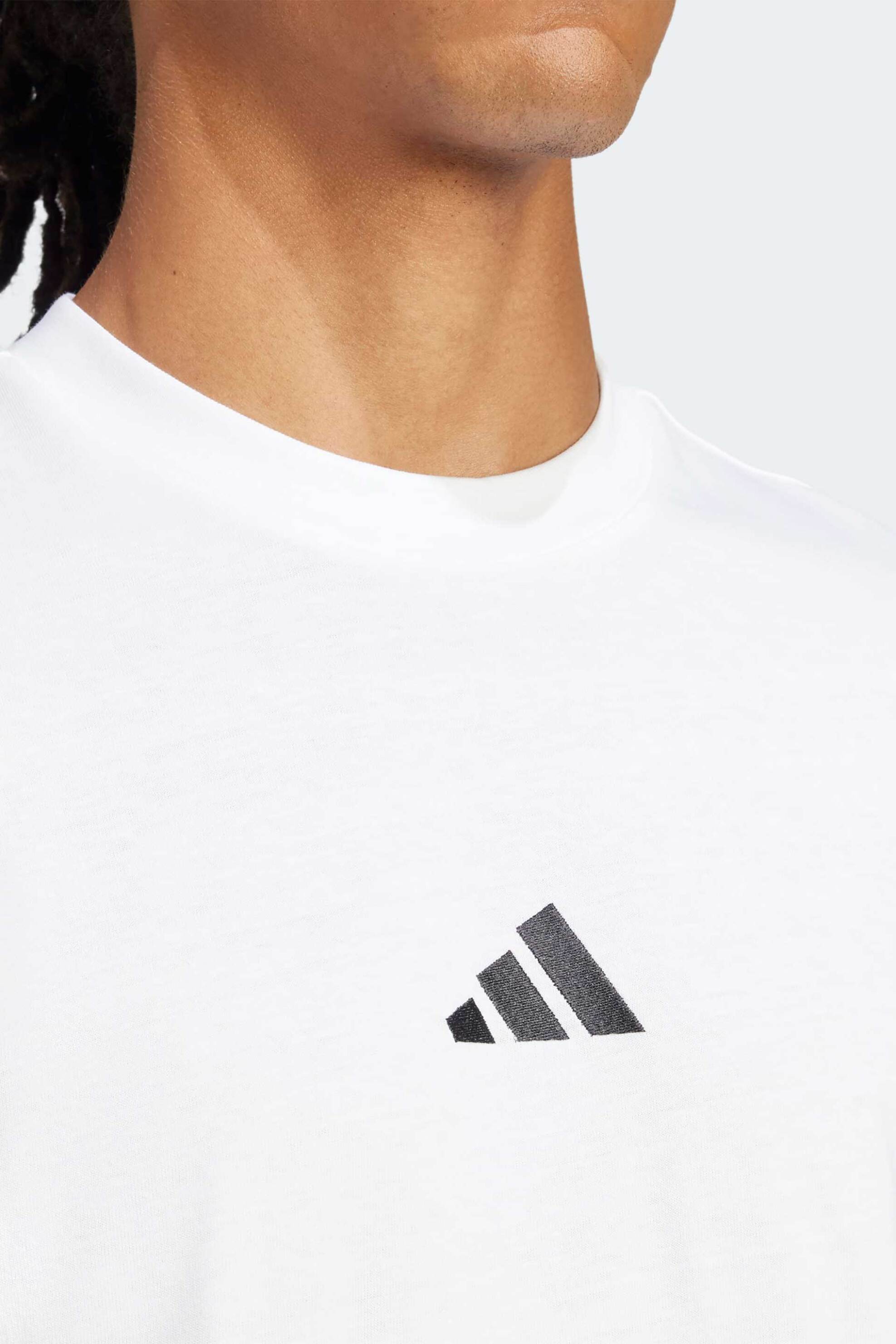 Adidas ανδρικό T-shirt Regular Fit "Essentials Small Logo" - JF1092 Λευκό φωτογραφία