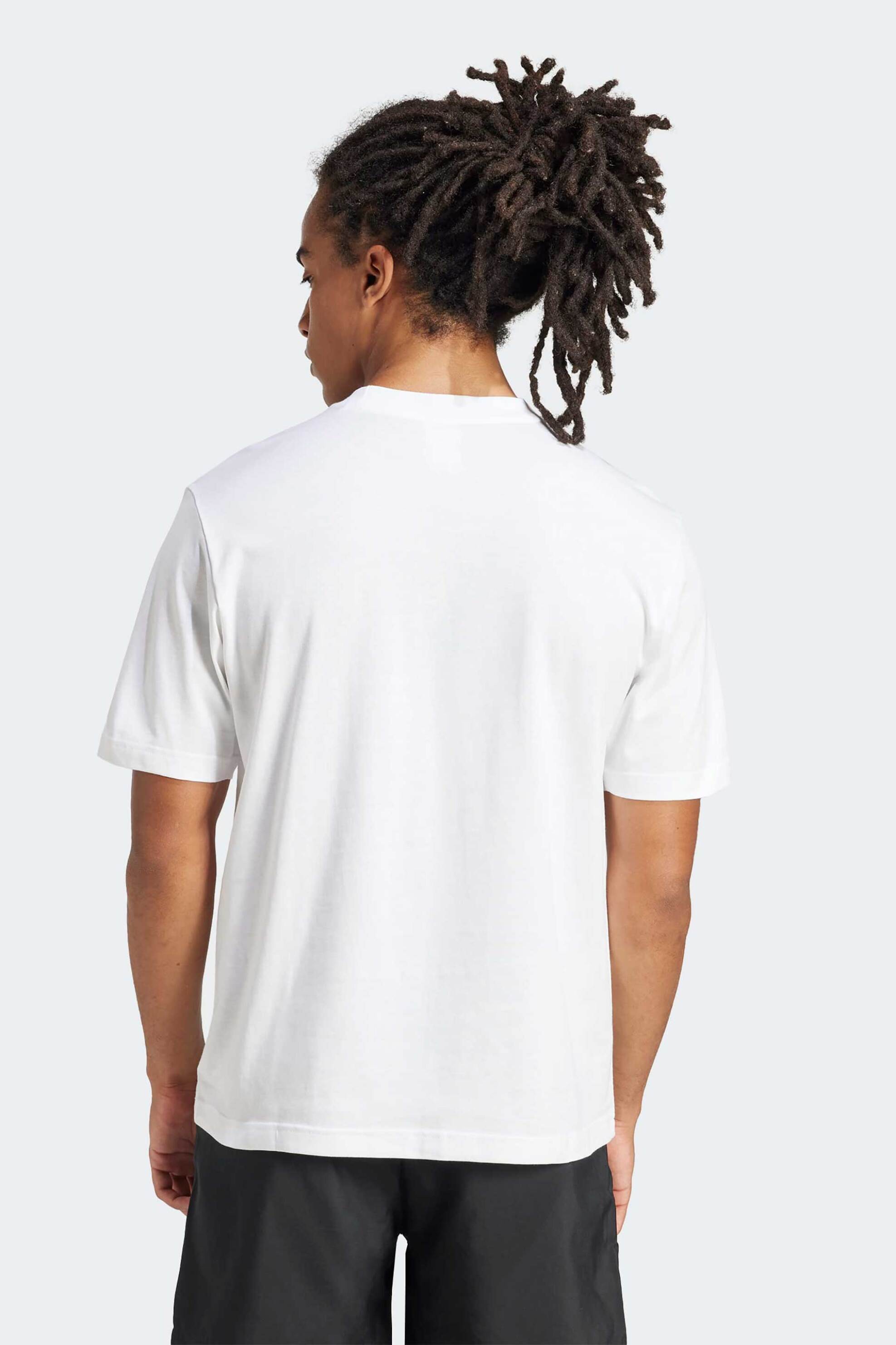 Adidas ανδρικό T-shirt Regular Fit "Essentials Small Logo" - JF1092 Λευκό φωτογραφία