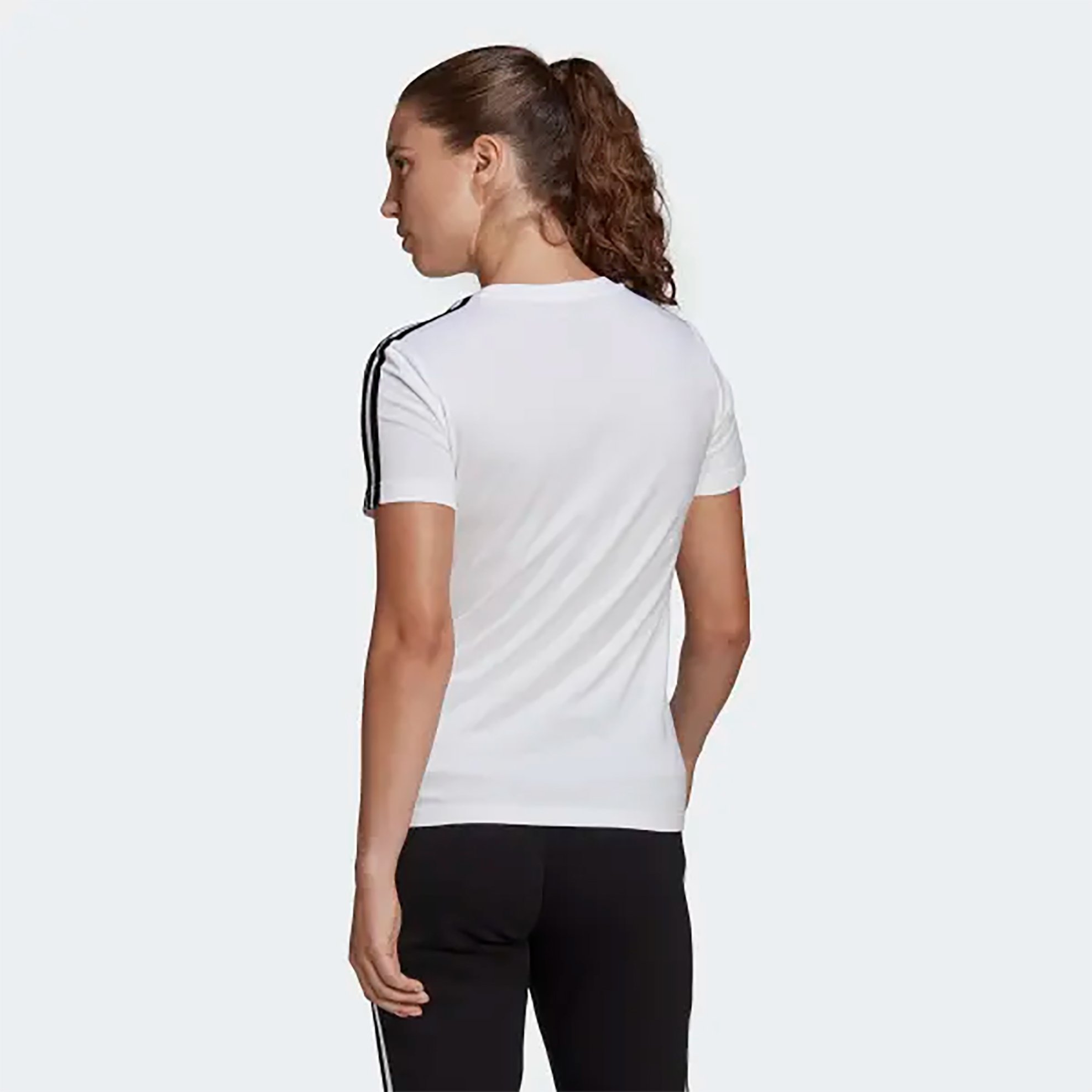 Adidas Γυναικείο T-Shirt με Κεντημένο Λογότυπο Εssentials 3 Stripes - Gl0783 Λευκό