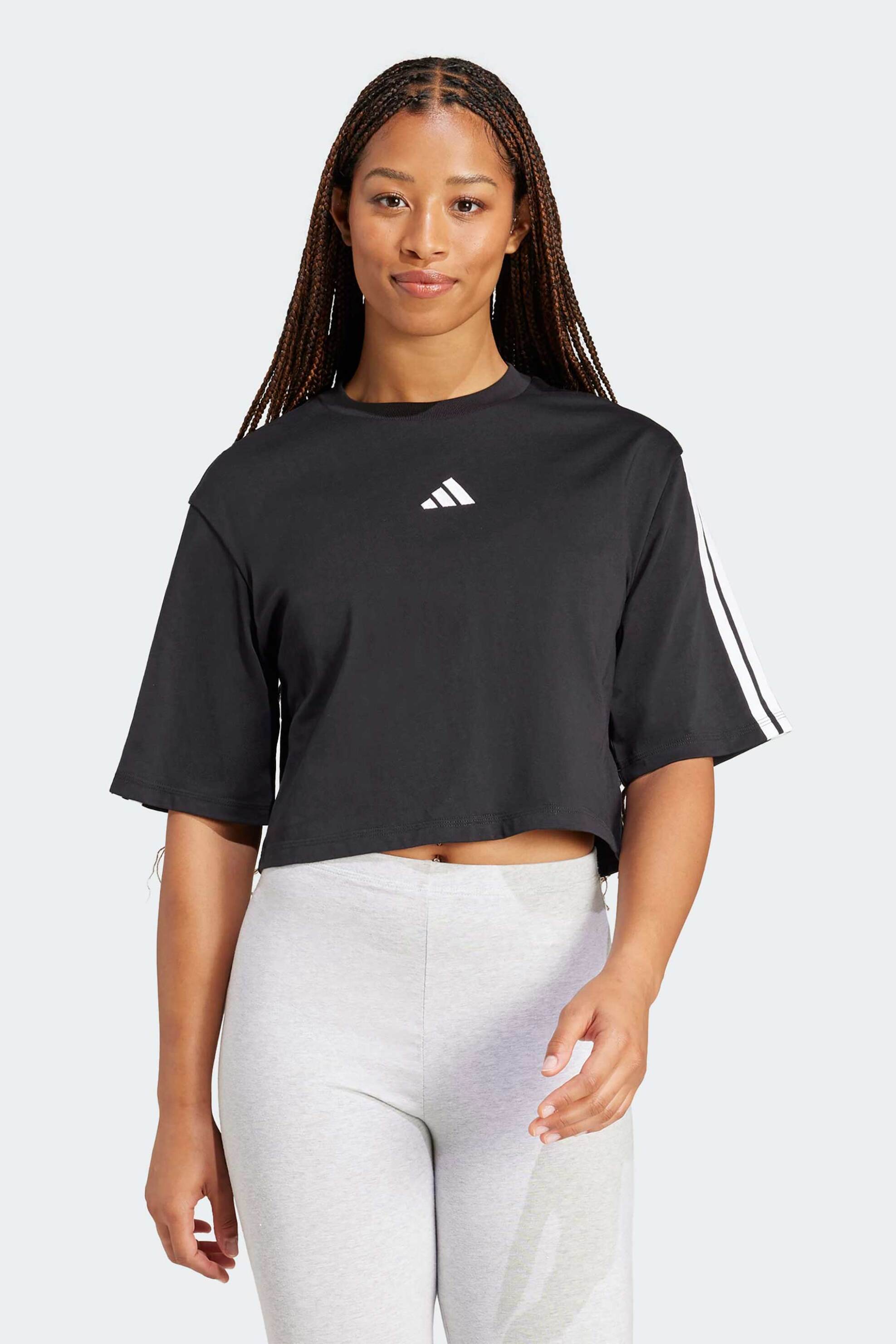Adidas γυναικείο T-shirt Loose Fit "Essential 3-Stripes" | M