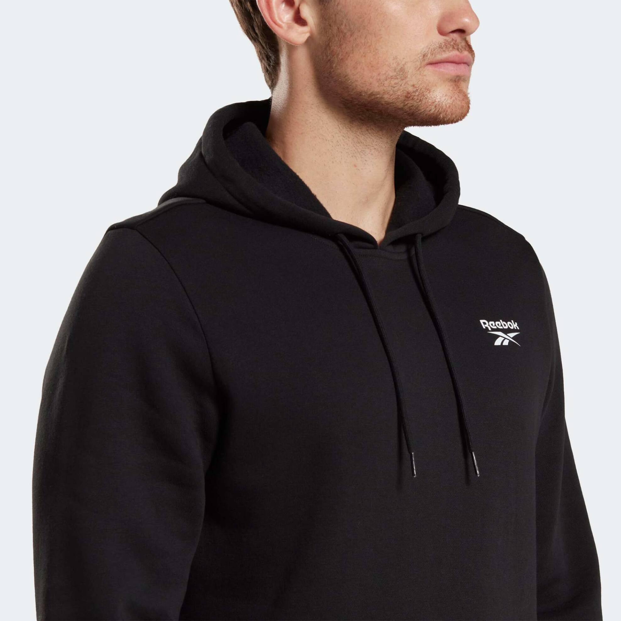 Reebok ανδρικό φούτερ με κουκούλα "Identity Fleece Over-the-Head" - IB2993 Μαύρο φωτογραφία