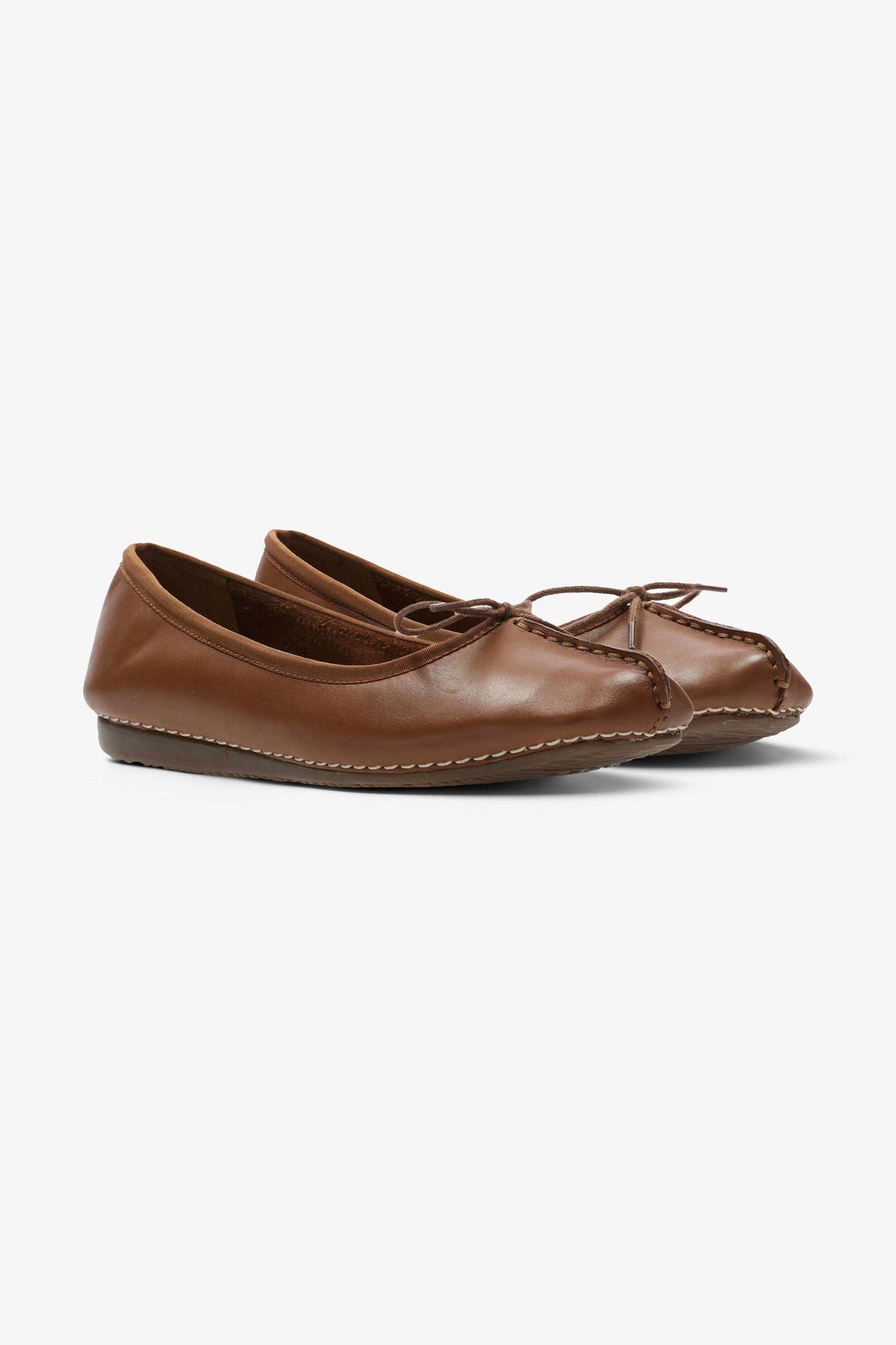 Clarks γυναικείες δερμάτινες μπαλαρίνες ''Frecle Ice'' - 20352930 Ταμπά φωτογραφία