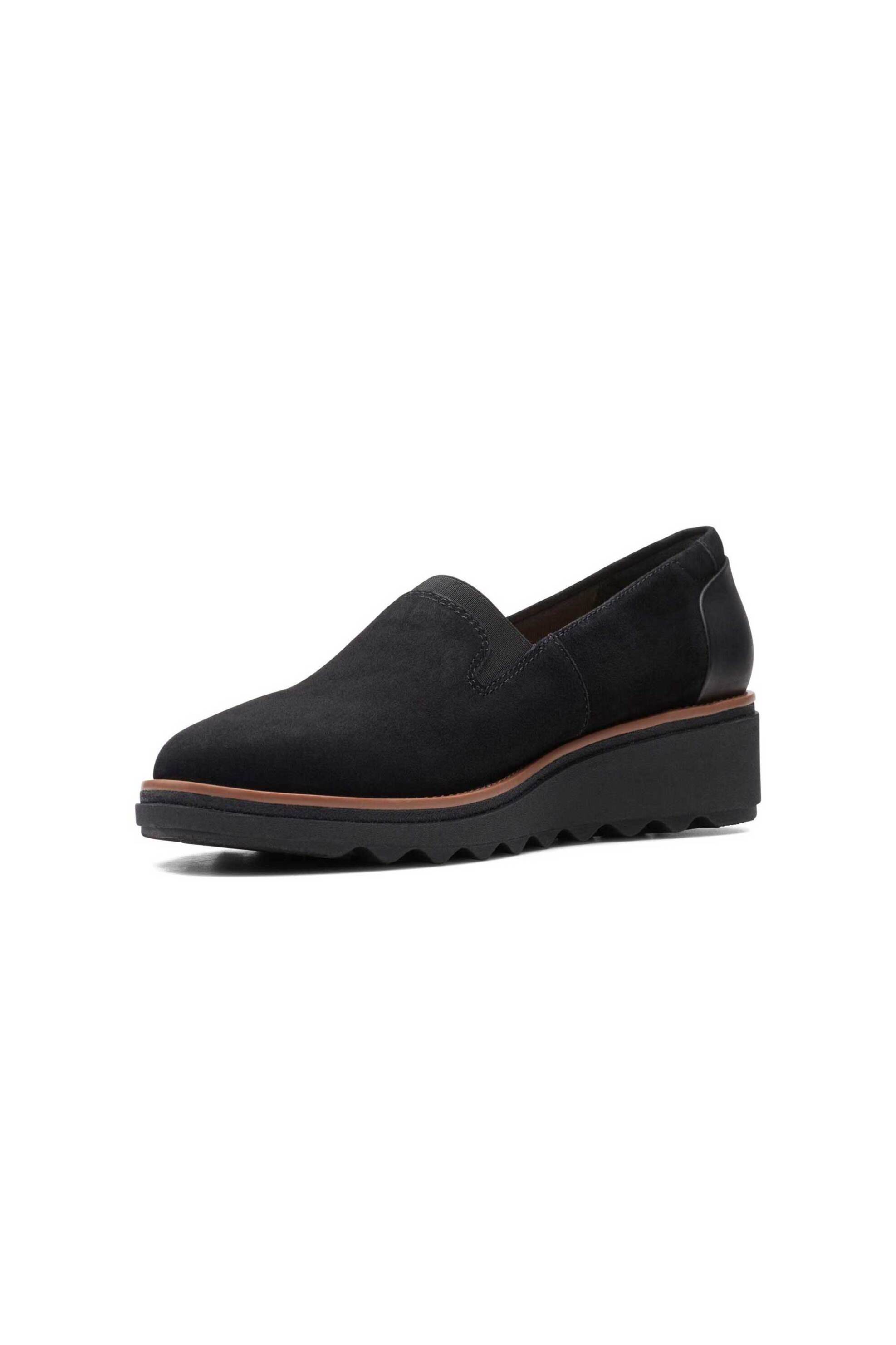 Clarks γυναικεία loafers μονόχρωμα suede "Sharon Dolly" - 26155819 Μαύρο φωτογραφία