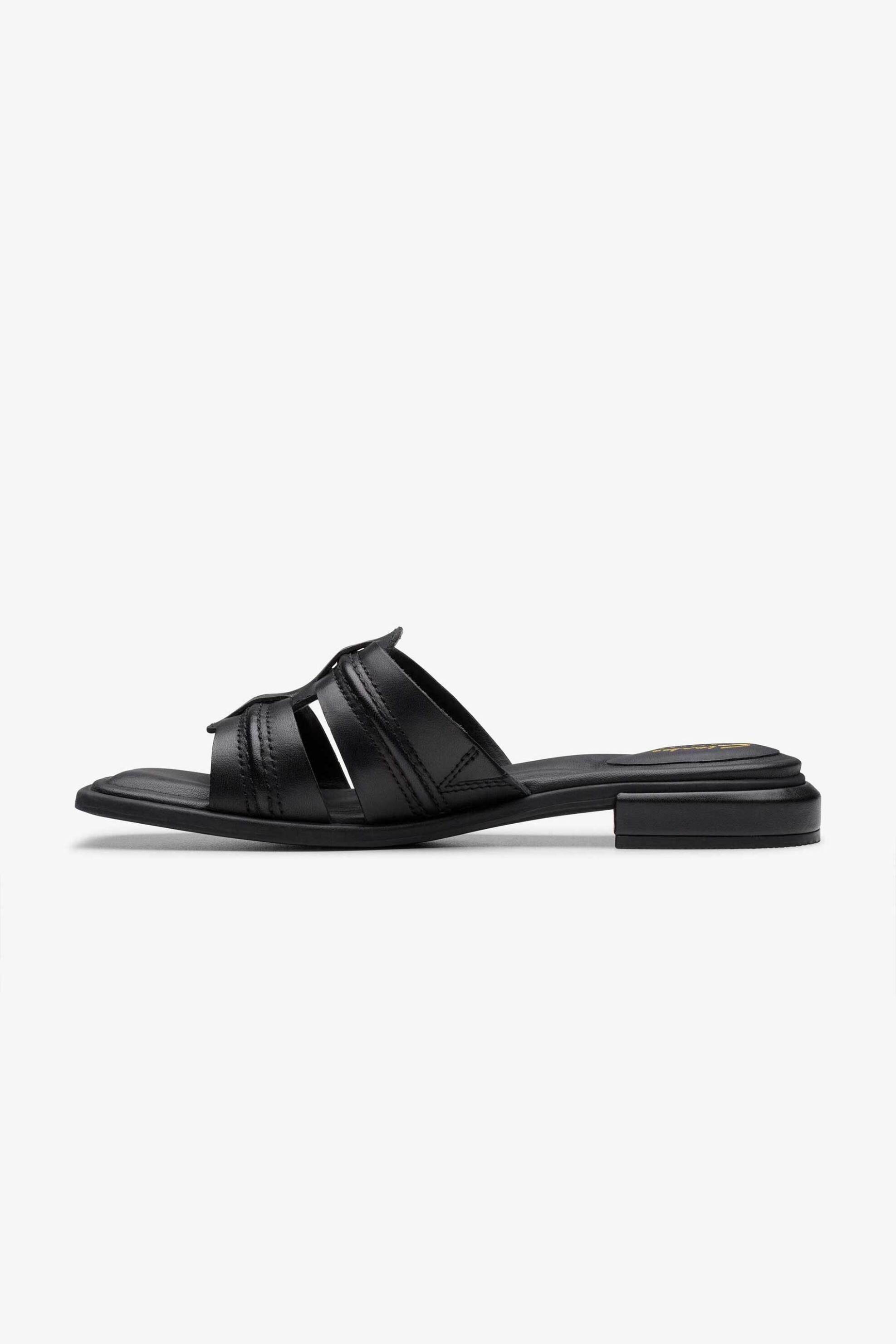 CLARKS Clarks γυναικεία σανδάλια με χρυσή λεπτομέρεια "Ariany Mule" - 26181234 Μαύρο - 2